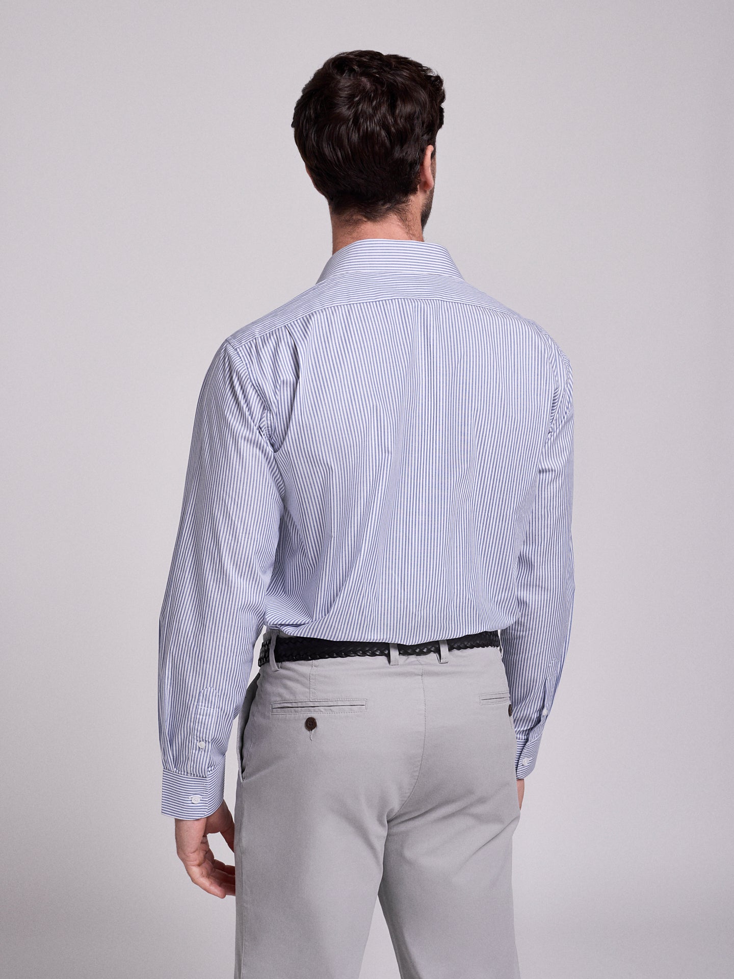 CAMISA DE ALGODÓN AZUL MANGA LARGA CLASSIC FIT MR. AZUL