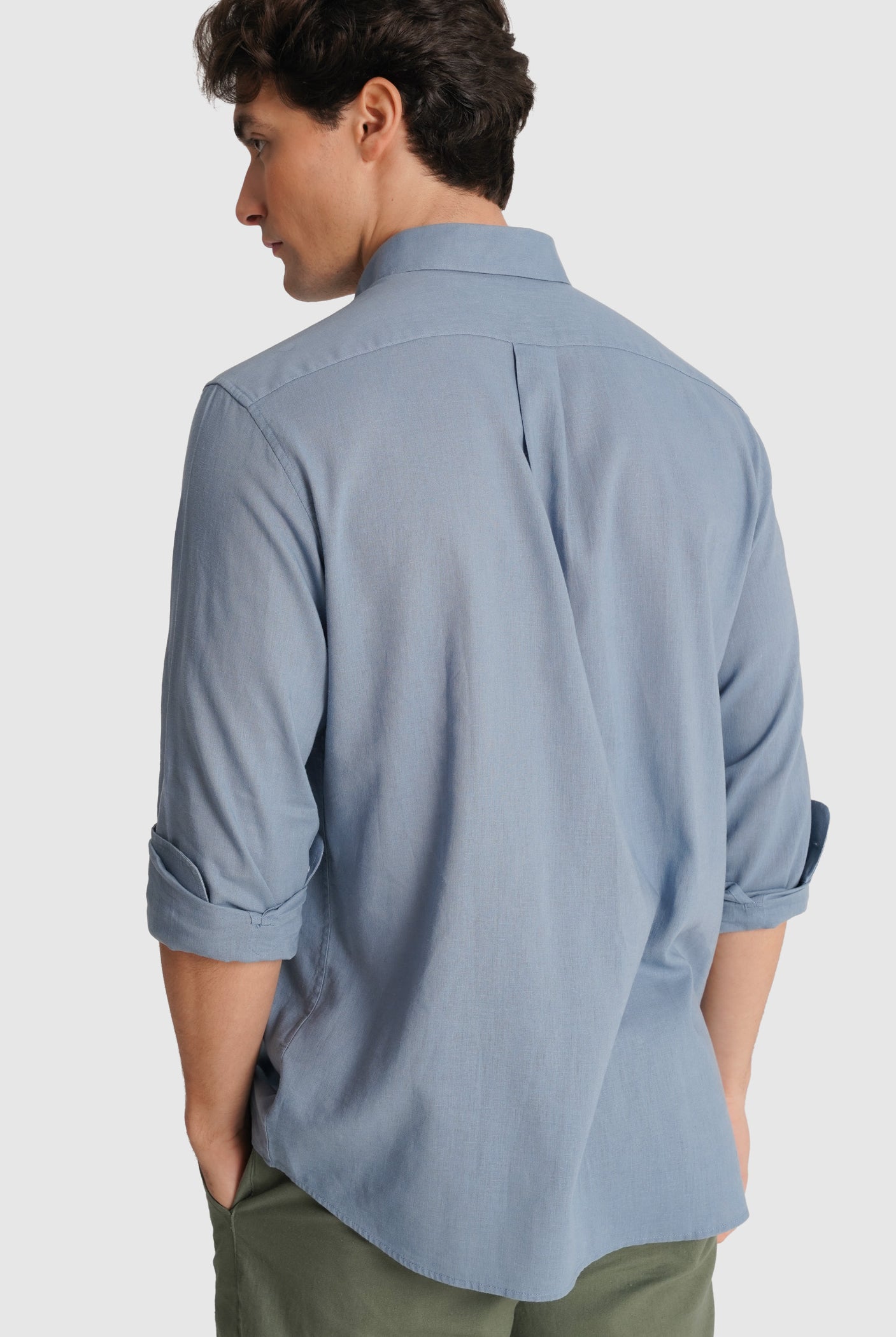 CAMISA AZUL MANGA COMPRIDA REGULAR FIT MR. BLUE