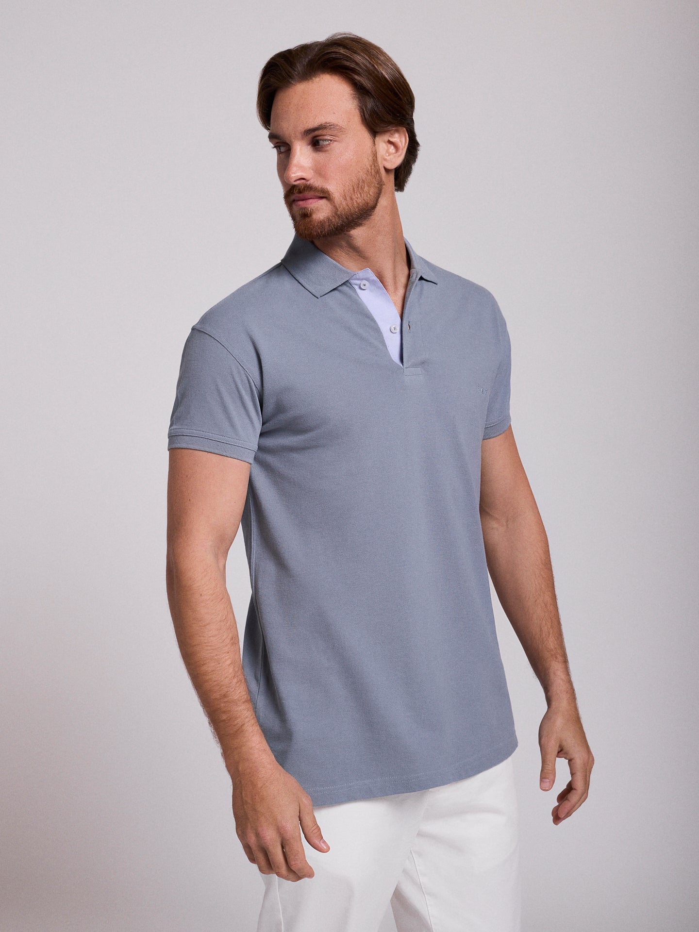 POLO AZUL MANGA CORTA REGULAR FIT MR. AZUL