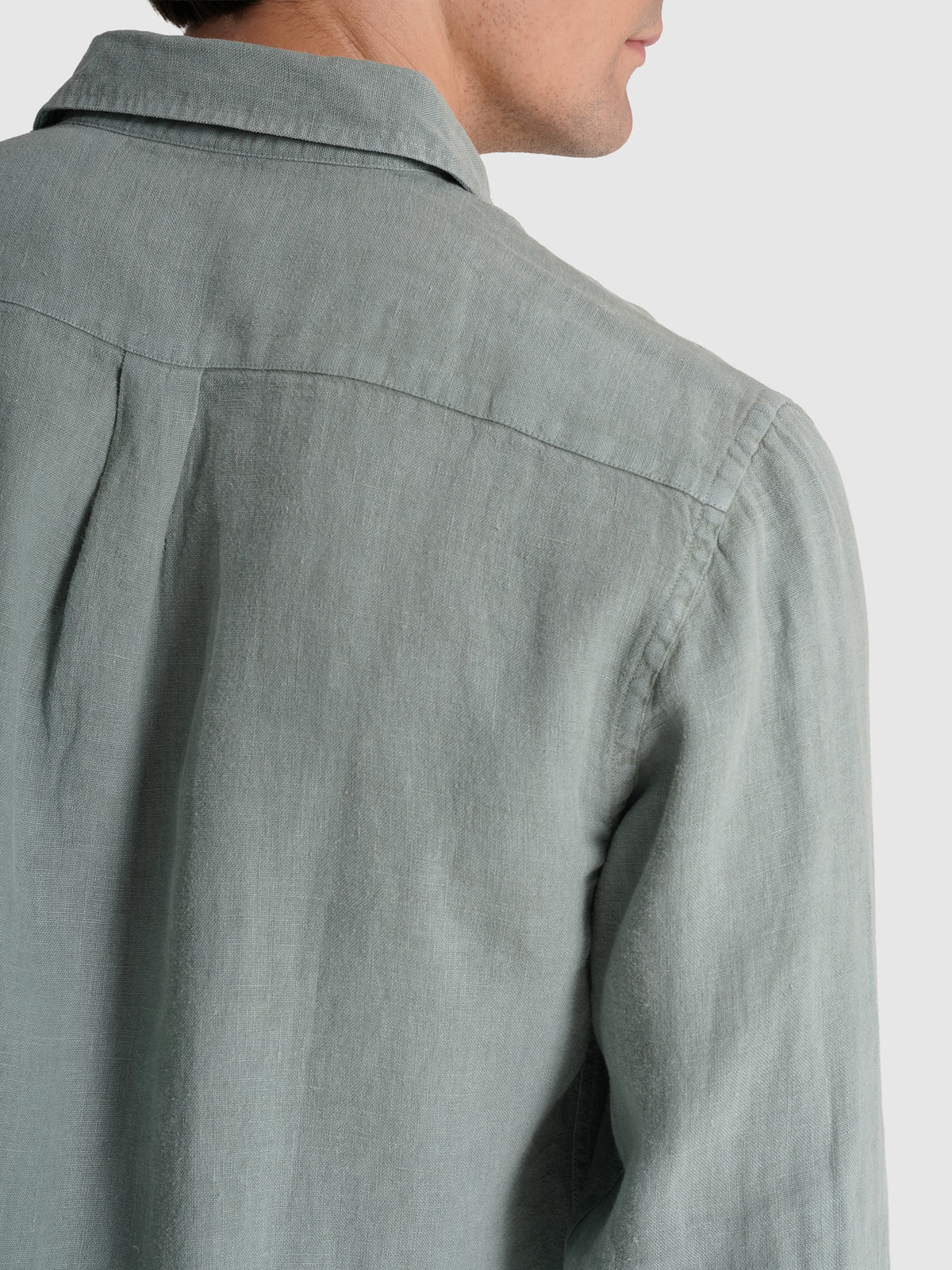 CAMISA LINHO VERDE MANGA COMPRIDA TAILORED FIT MARK BELLUCCI