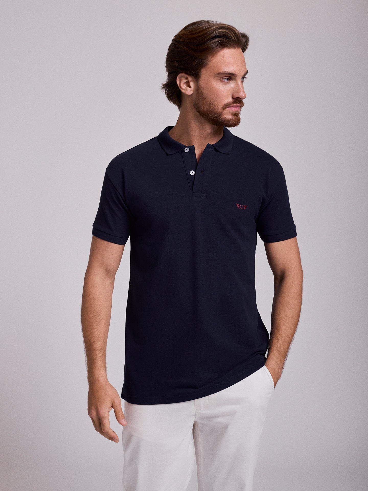POLO AZUL MANGA CORTA REGULAR FIT MR. AZUL