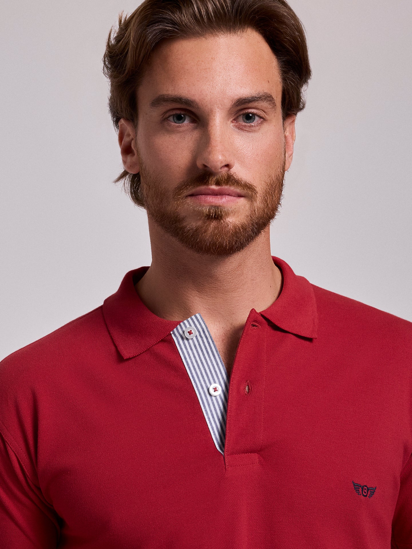 POLO ROJO MANGA CORTA REGULAR FIT MR. AZUL