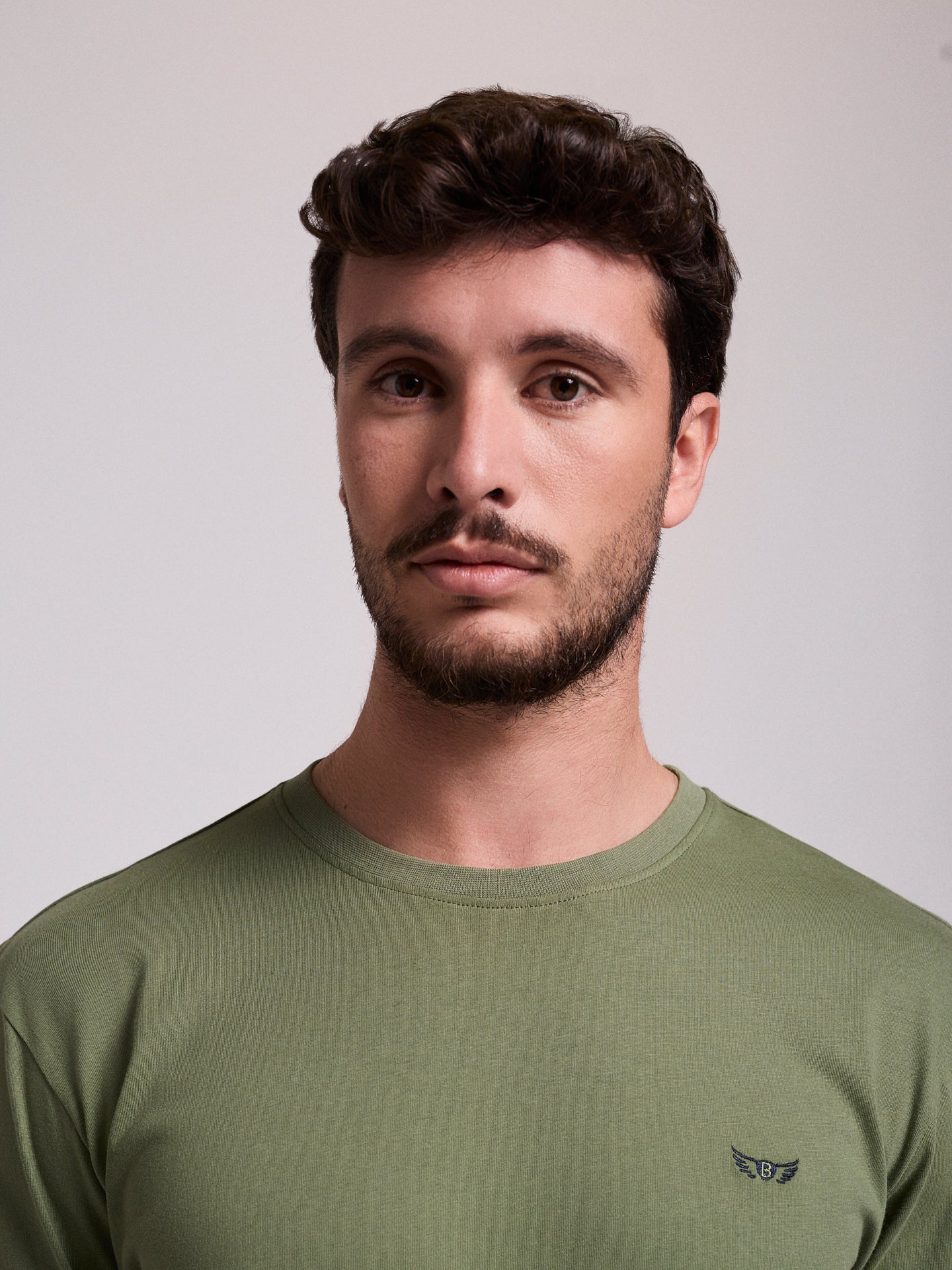 CAMISETA ALGODÓN VERDE MANGA CORTA REGULAR FIT MR. AZUL