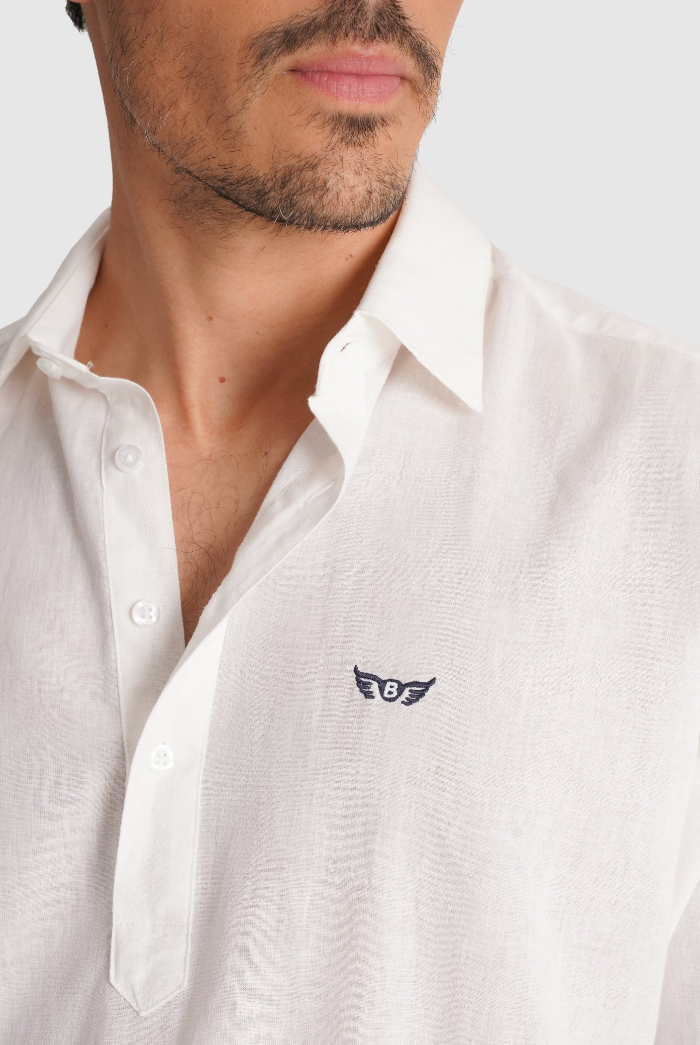 CAMISA BRANCA MANGA COMPRIDA REGULAR FIT MR. BLUE