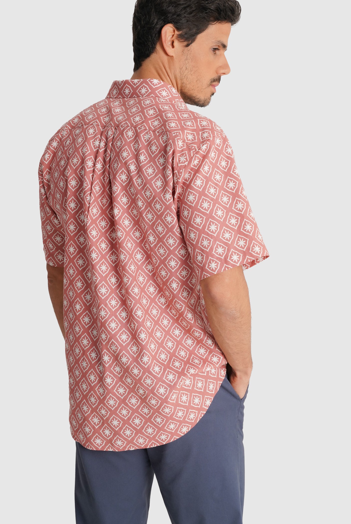 CAMISA LARANJA MANGA CURTA REGULAR FIT MR. BLUE