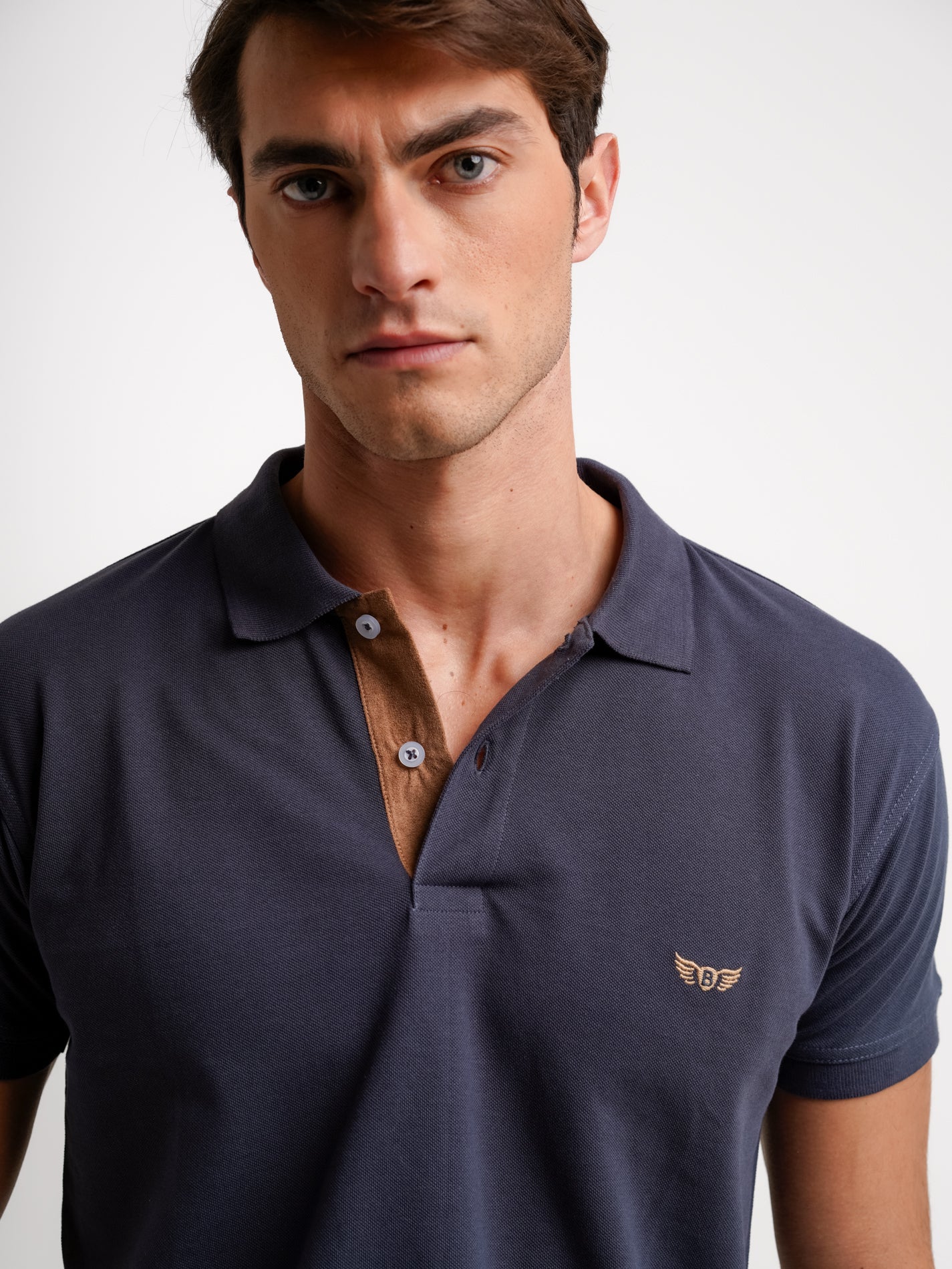 POLO AZUL MANGA CORTA REGULAR FIT MR. AZUL