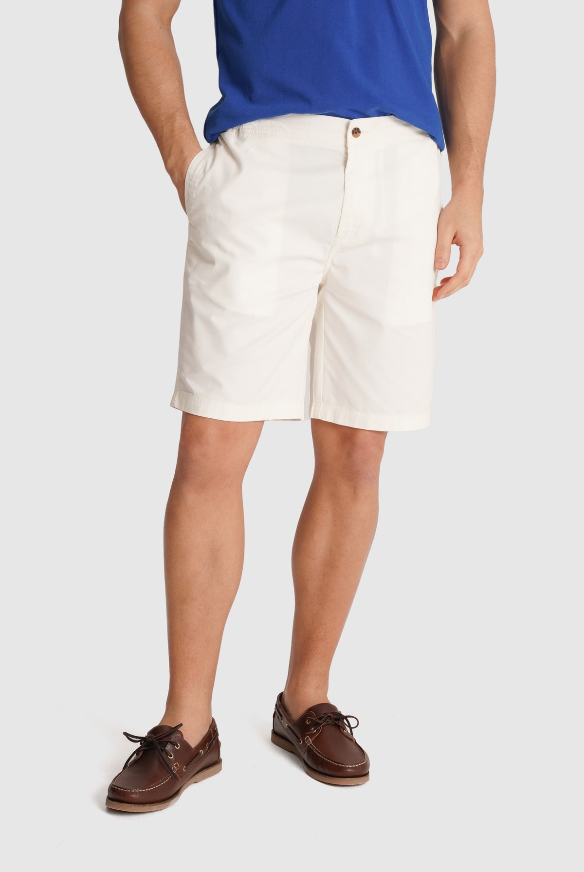 WHITE TWILL BERMUDA REGULAR FIT MR. BLUE