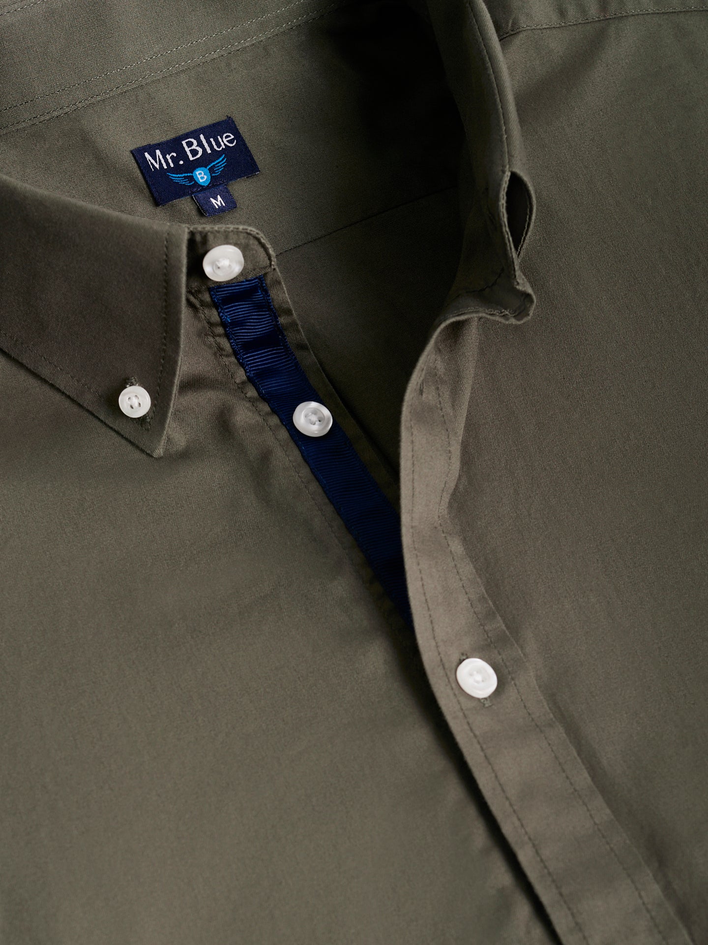 GREEN REGULAR FIT MR SHIRT. BLUE