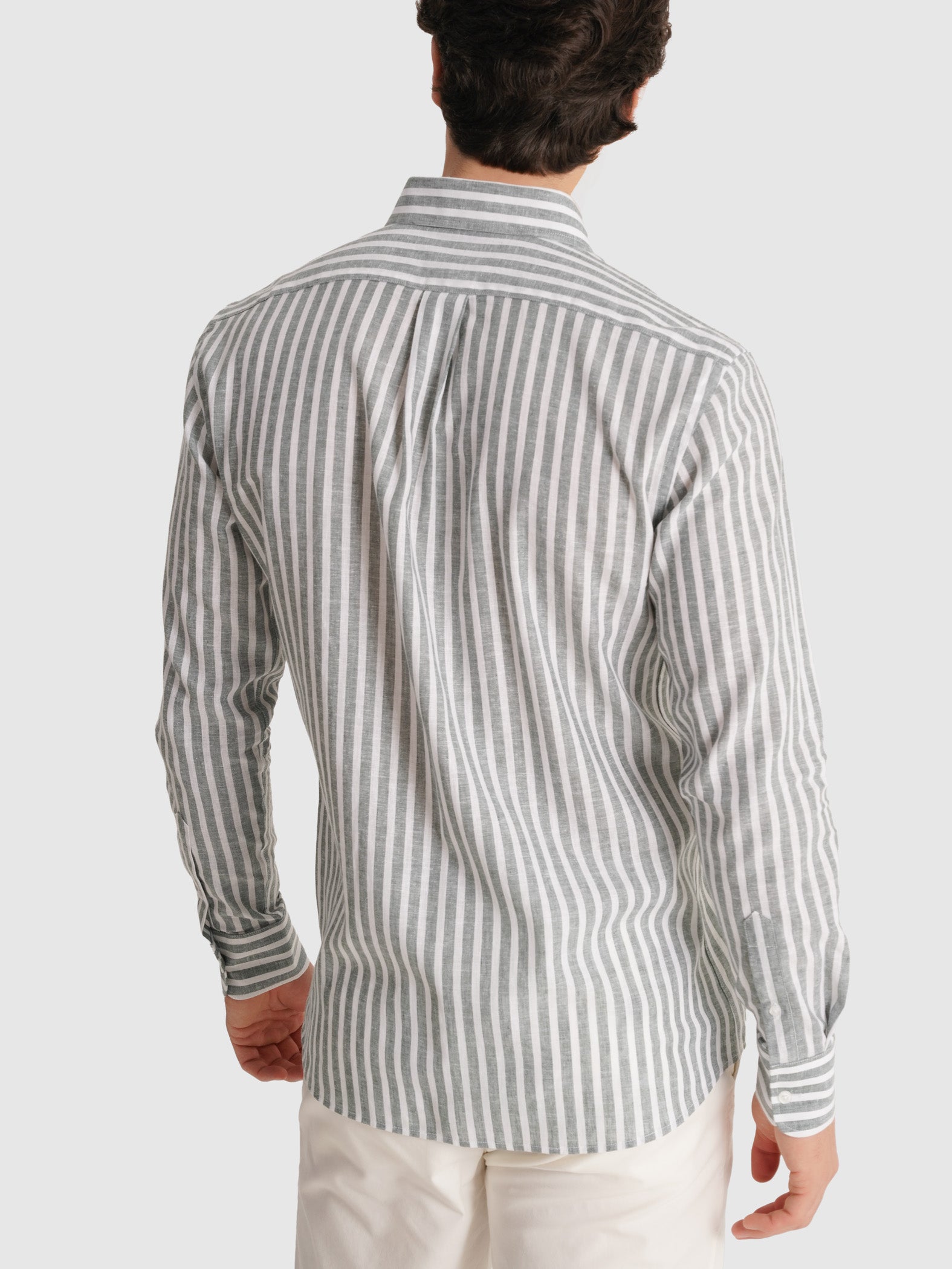 CAMISA MANGA LARGA VERDE REGULAR FIT MR. AZUL