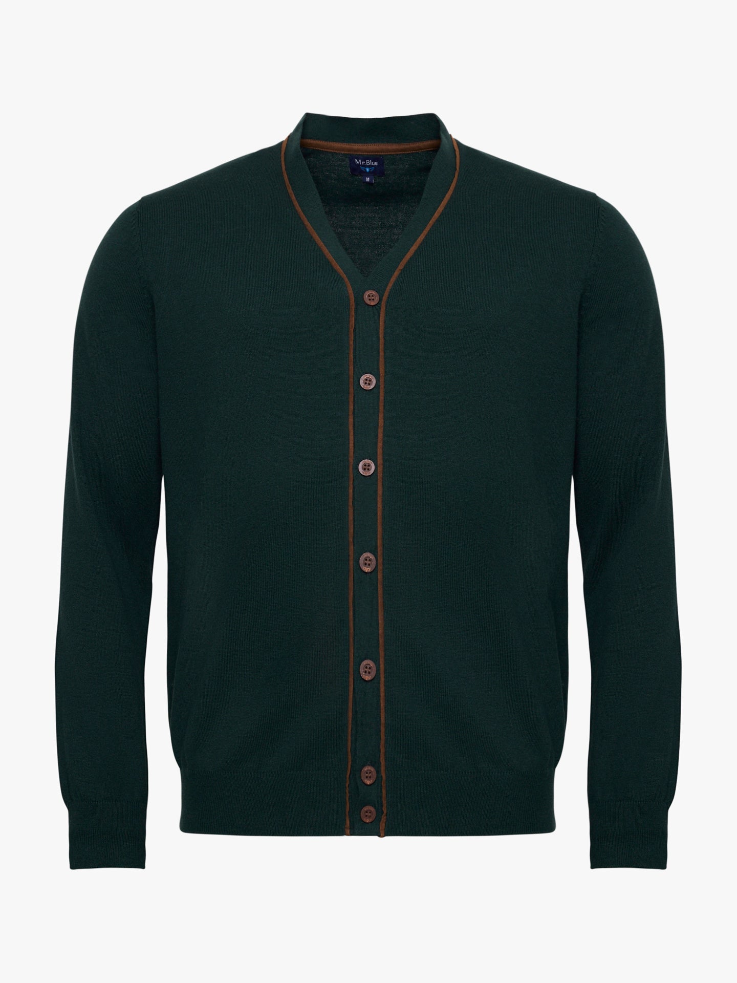 JERSEY DE ALGODÓN VERDE MANGA LARGA REGULAR FIT MR. AZUL