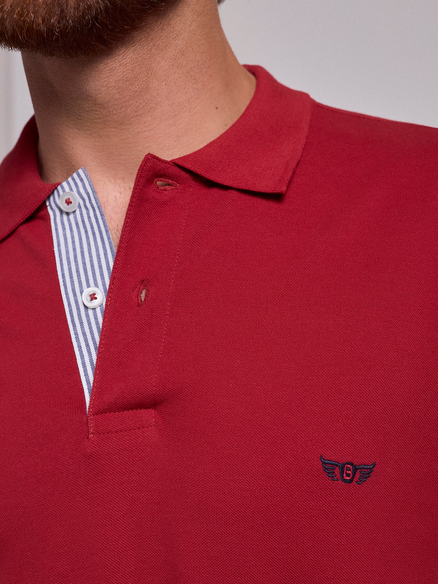 POLO ROJO MANGA CORTA REGULAR FIT MR. AZUL