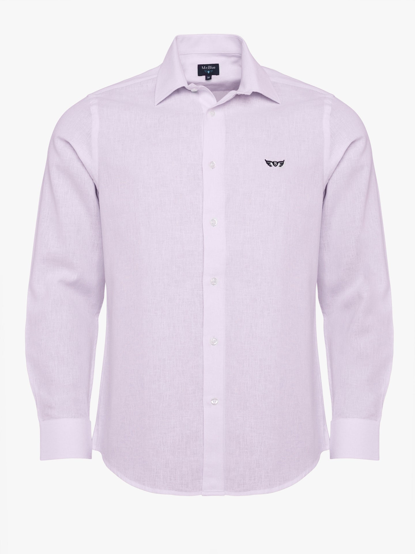 Camisa de lino blanca slim fit Mr. Blue