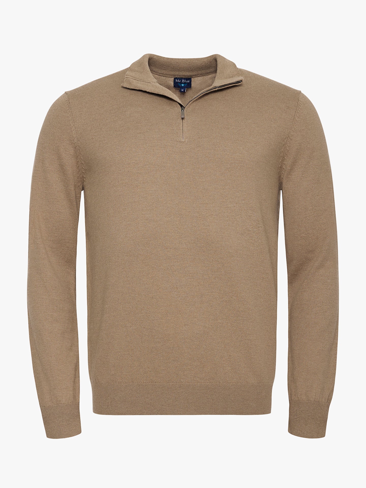 JERSEY FINO BEIGE MANGA LARGA AJUSTE REGULAR MR. AZUL