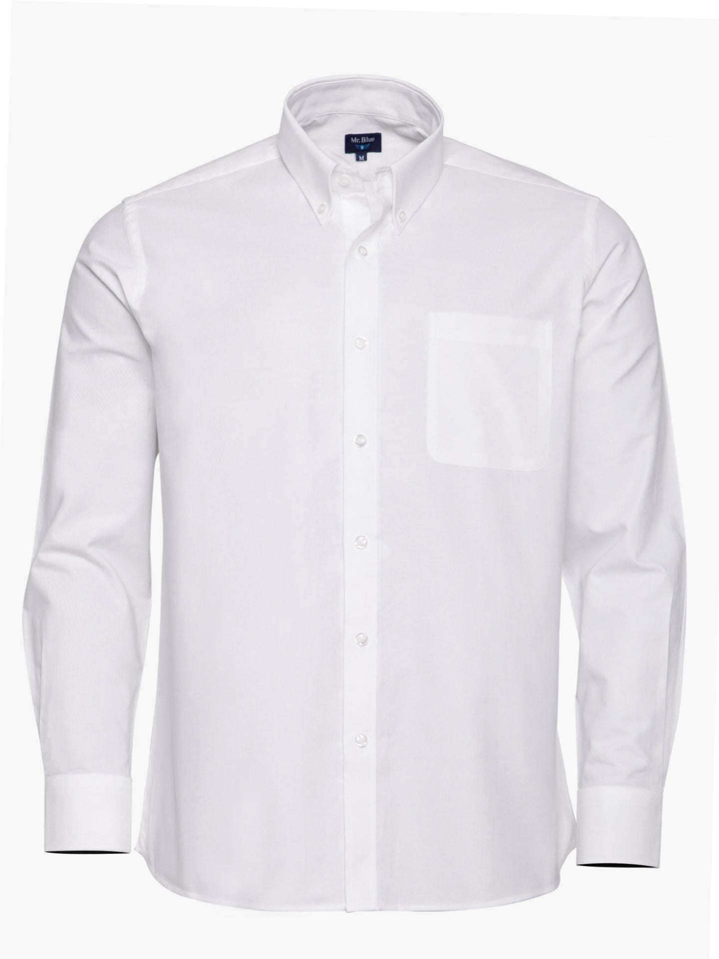 WHITE REGULAR FIT MR SHIRT. BLUE