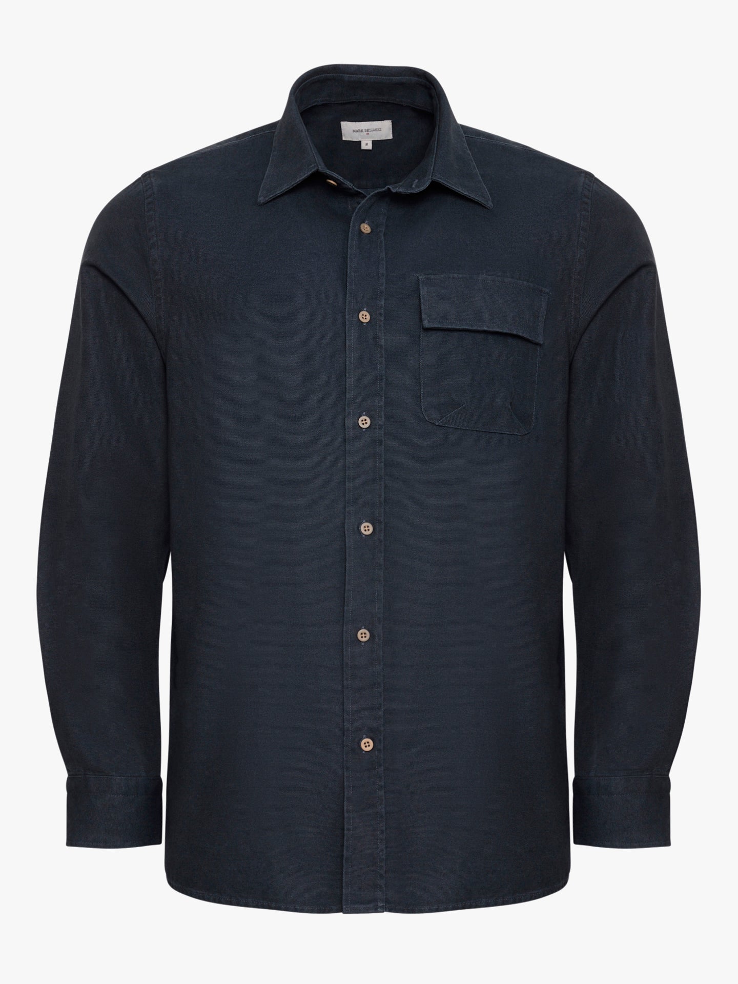 REGULAR FIT BLUE OVERSHIRT MARK BELLUCCI
