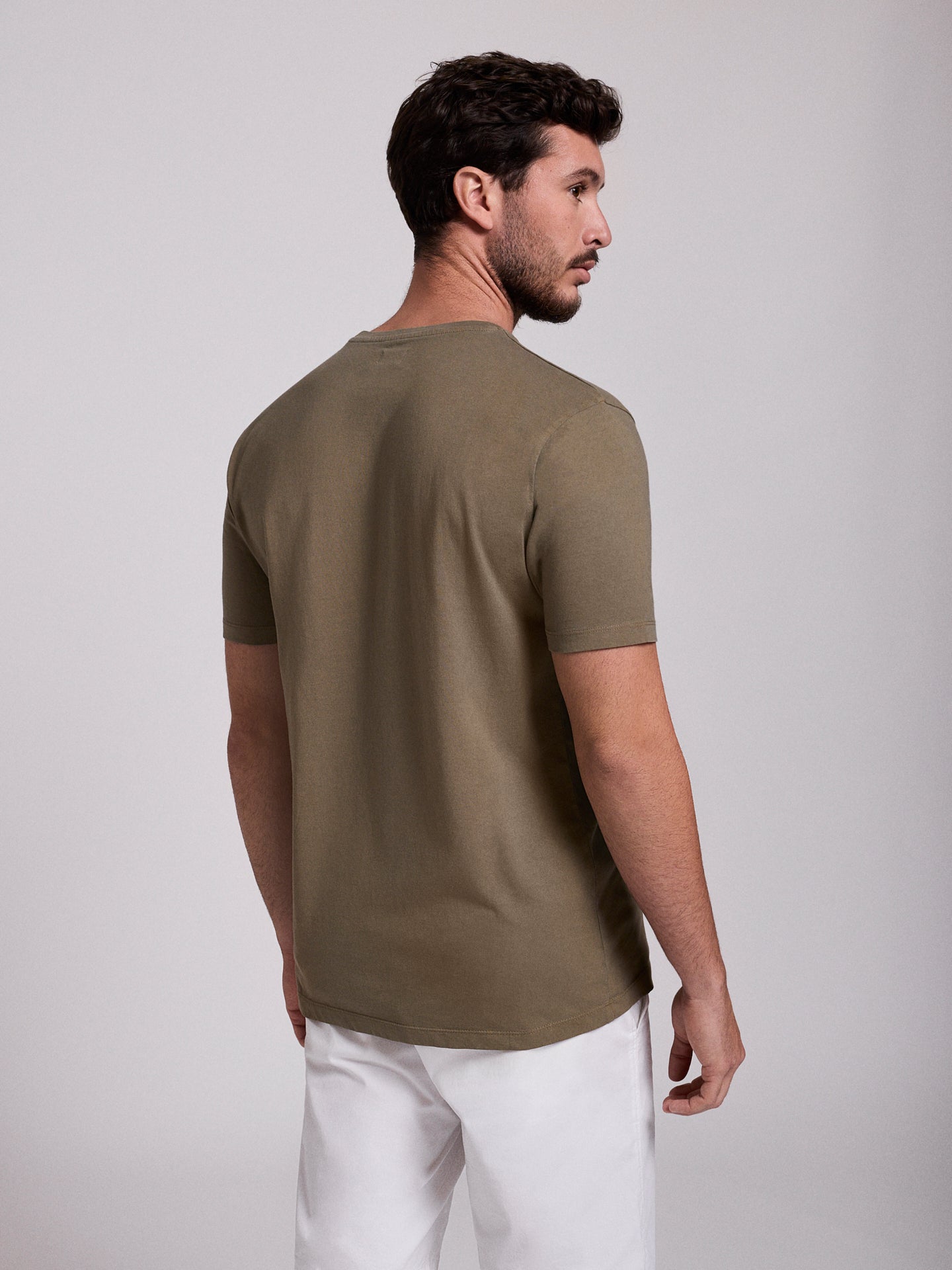 CAMISETA ALGODÓN VERDE MANGA CORTA REGULAR FIT MR. AZUL