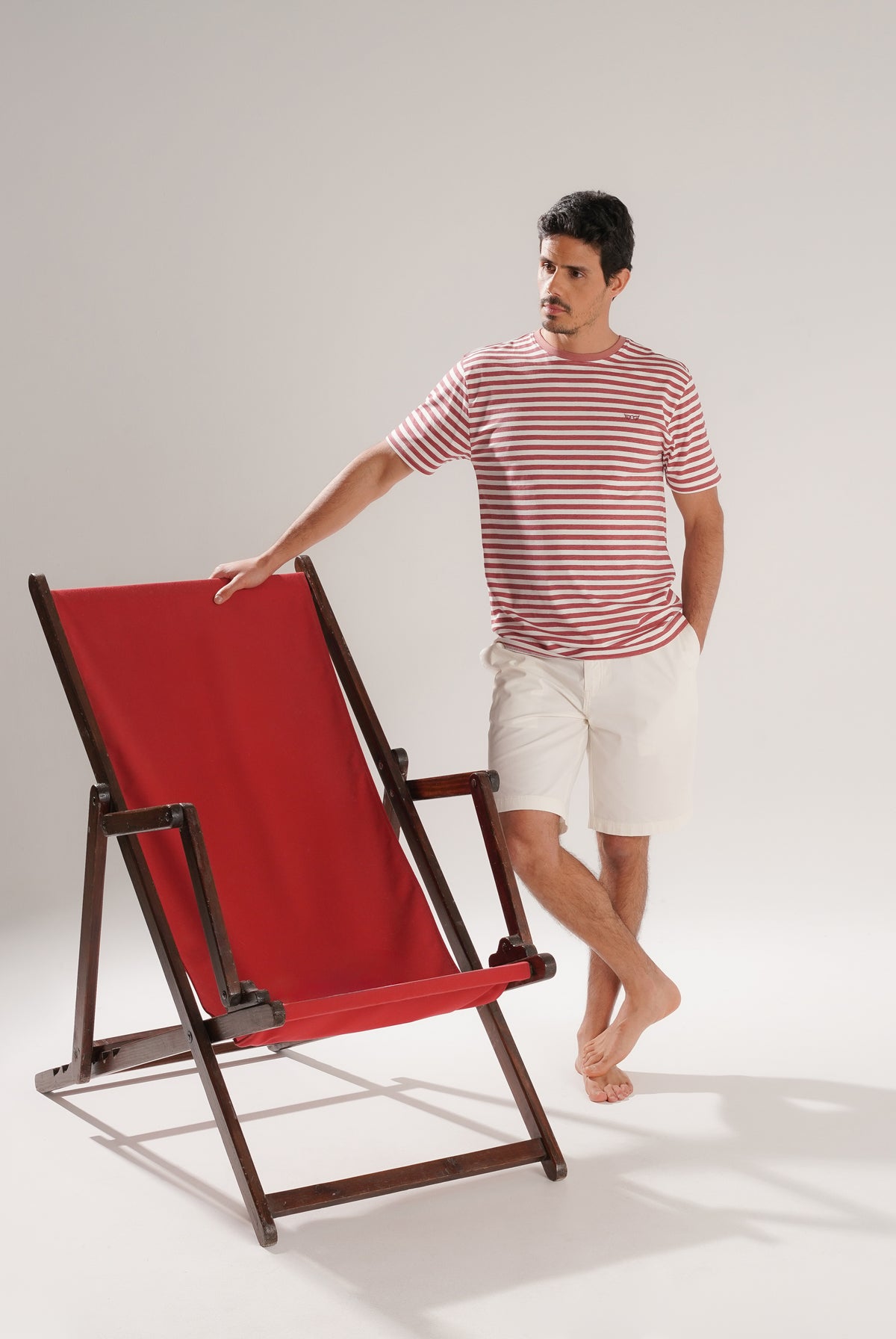 WHITE TWILL BERMUDA REGULAR FIT MR. BLUE