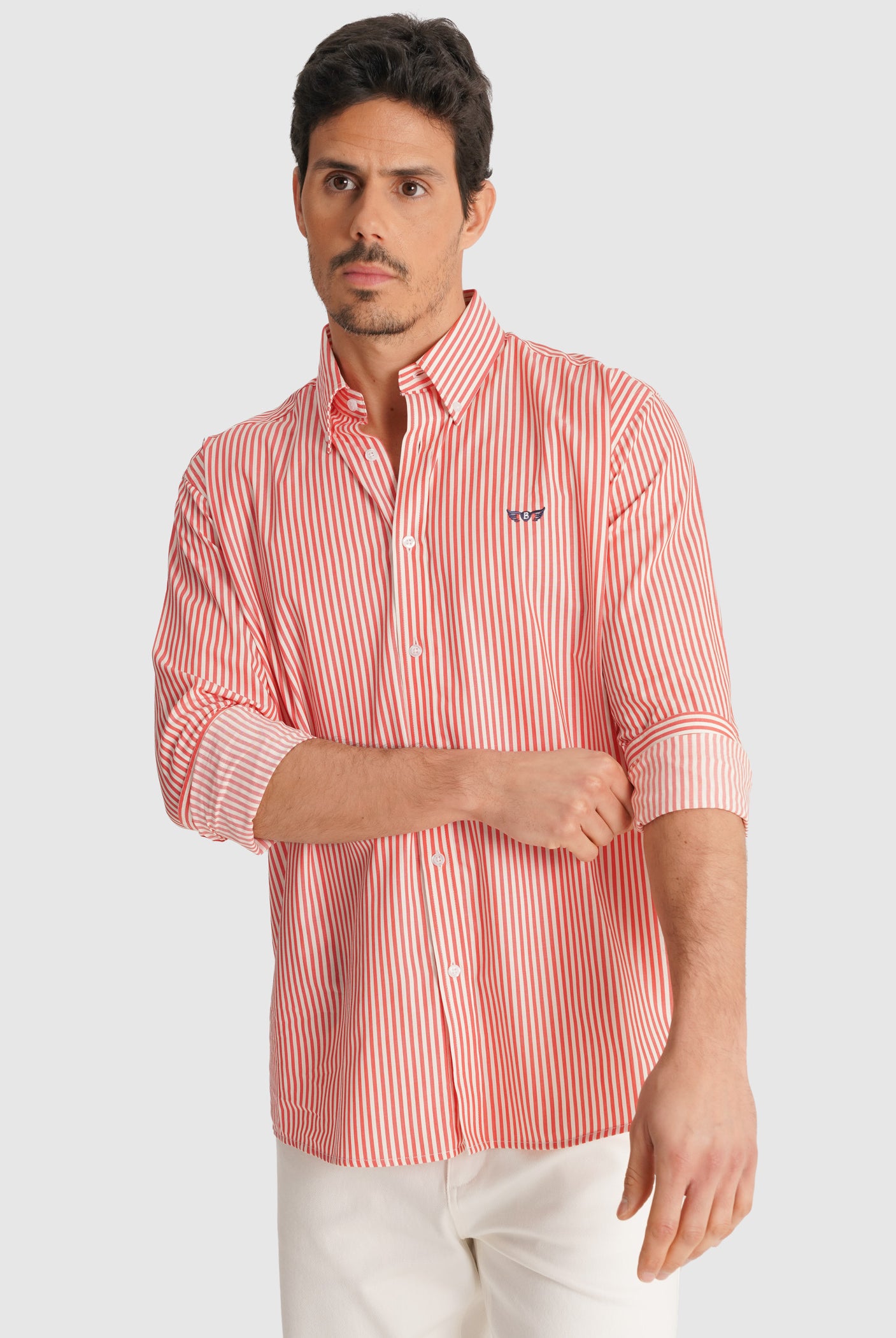 CAMISA VERMELHA MANGA COMPRIDA REGULAR FIT MR. BLUE