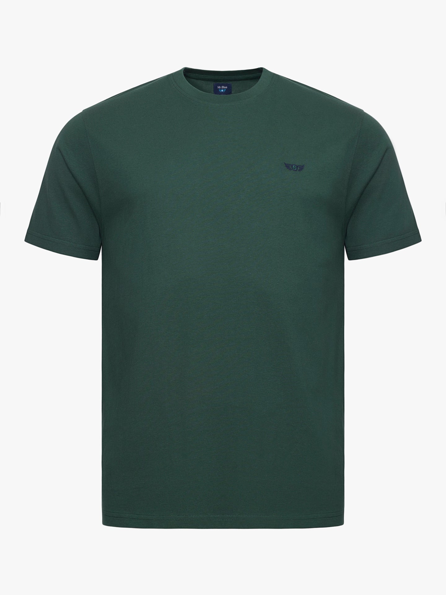 CAMISETA ALGODÓN VERDE MANGA CORTA REGULAR FIT MR. AZUL
