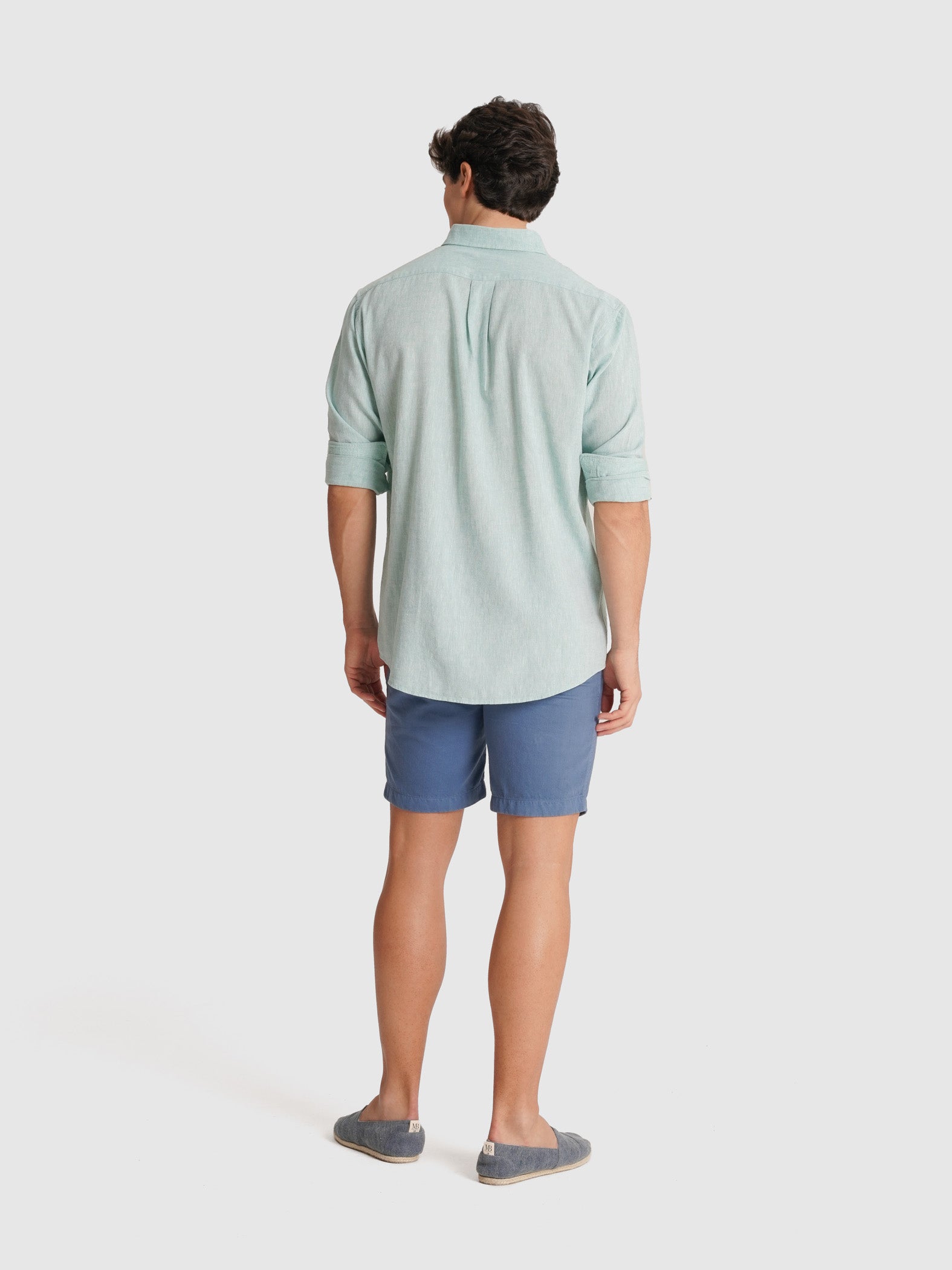 LONG SLEEVE GREEN SHIRT REGULAR FIT MR. BLUE