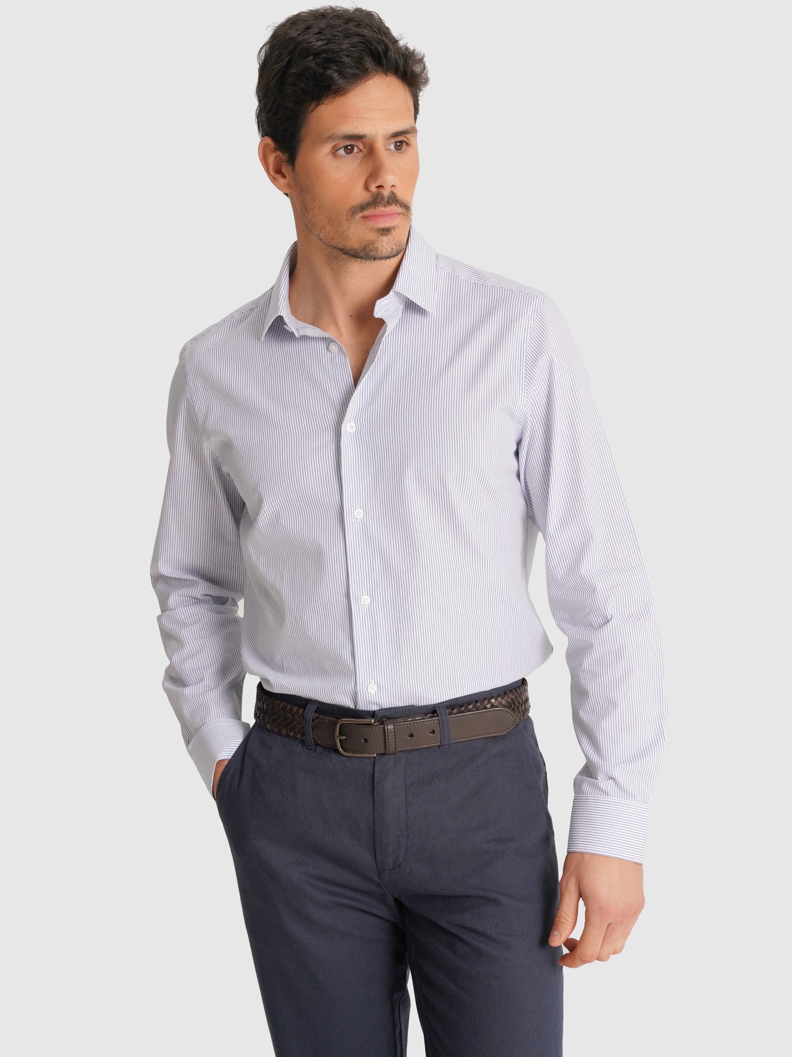 BLUE OXFORD SHIRT LONG SLEEVE SLIM FIT MR. BLUE