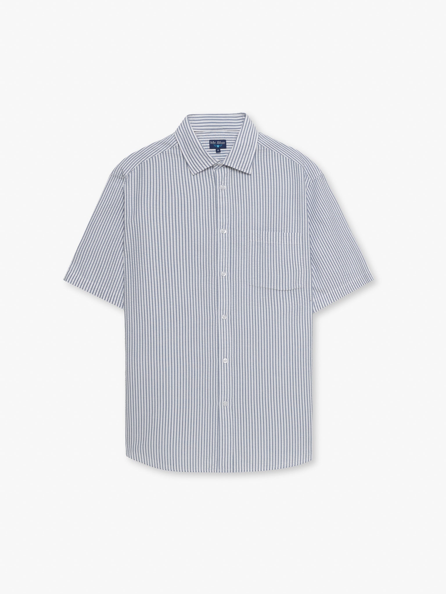 CAMISA AZUL MANGA CURTA REGULAR FIT MR. BLUE