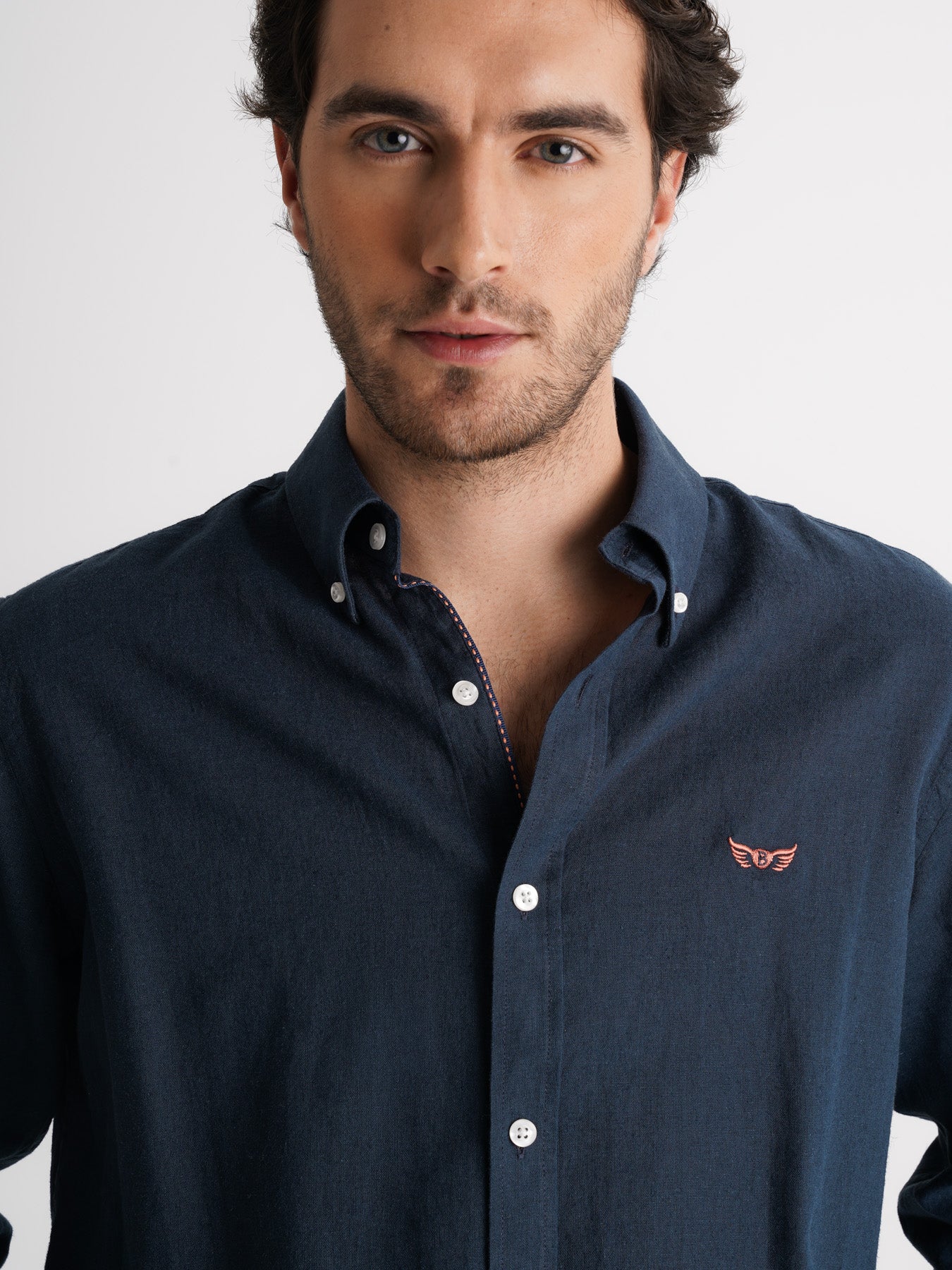 Regular Fit Blue Linen Shirt Mr. Blue