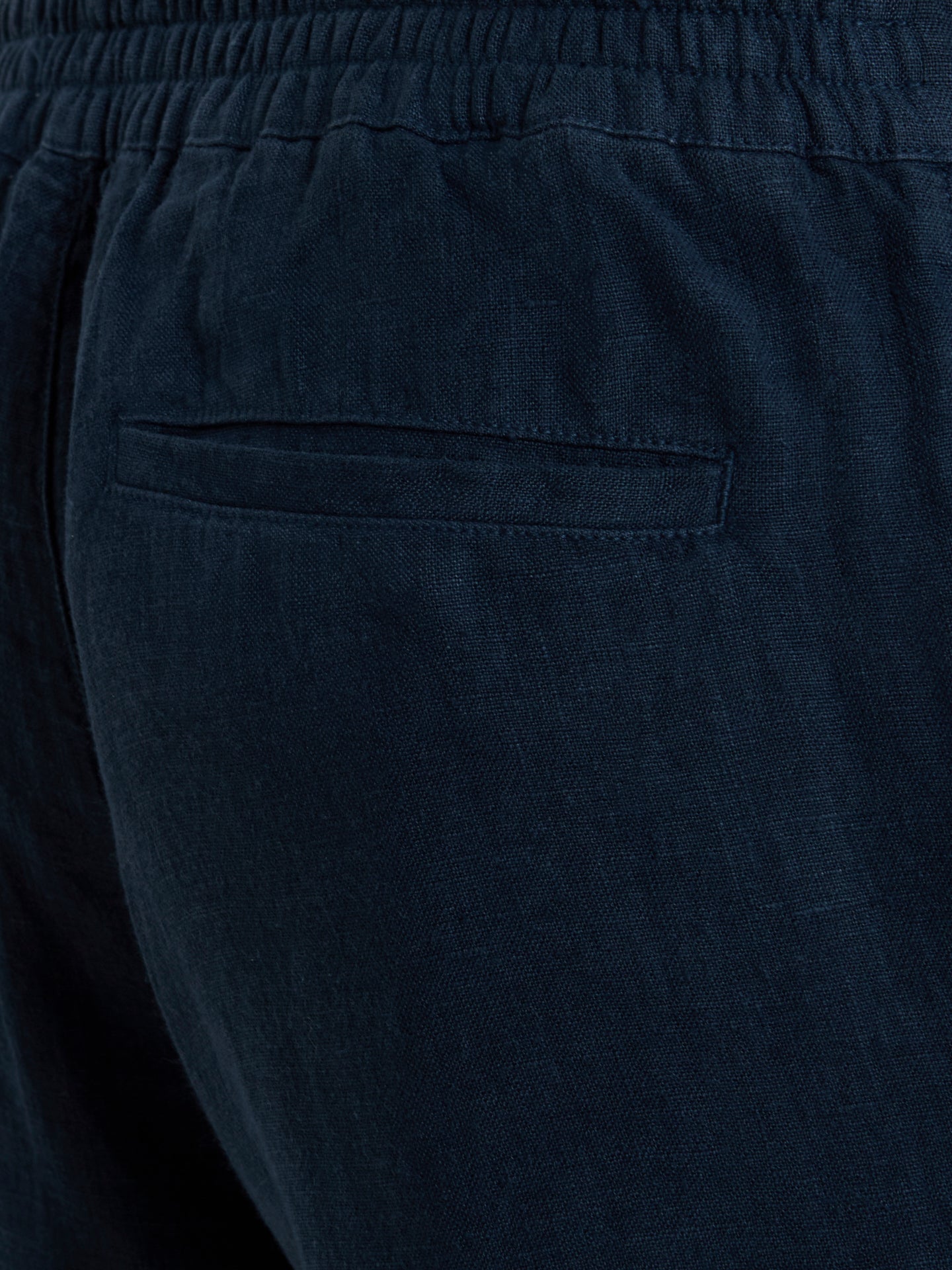 REGULAR FIT BLUE LINEN TROUSERS MARK BELLUCCI