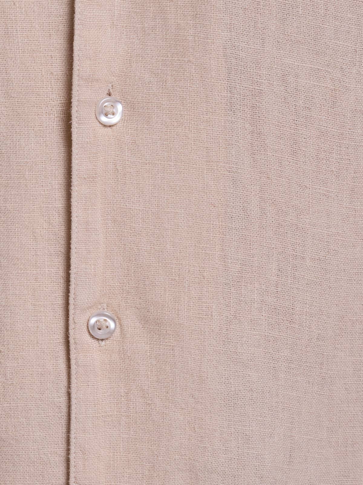 BEIGE LINEN SHIRT SHORT SLEEVE REGULAR FIT MARK BELLUCCI