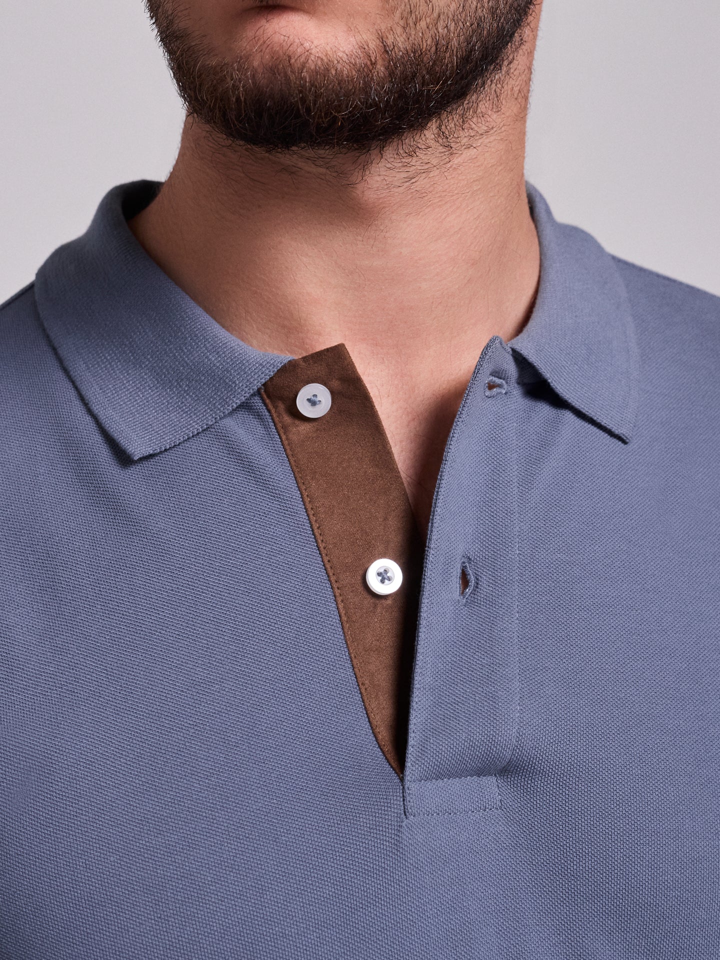 POLO AZUL MANGA CORTA REGULAR FIT MR. AZUL