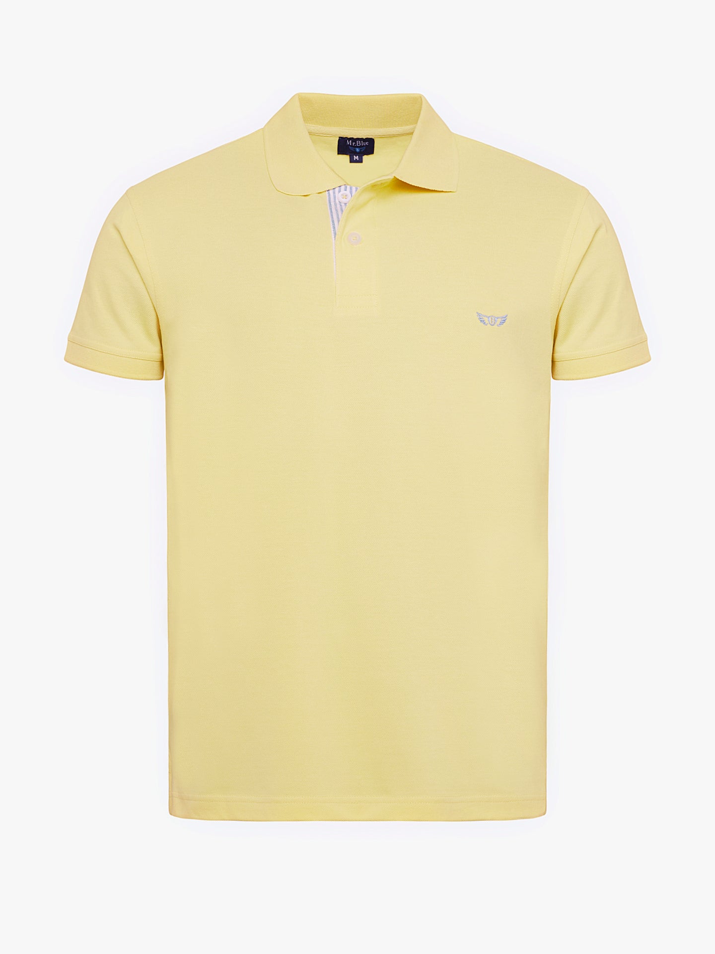 Polo de piqué amarillo de corte estándar de Mr. Blue