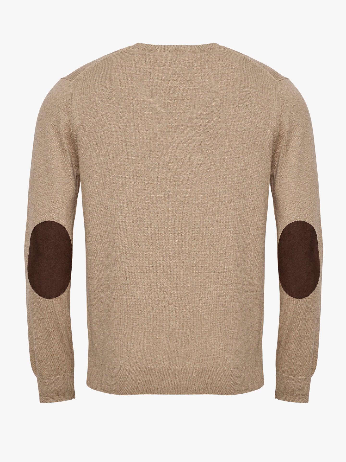 BEIGE THIN PULLOVER WITH REGULAR FIT MR ELBOW PADS. BLUE