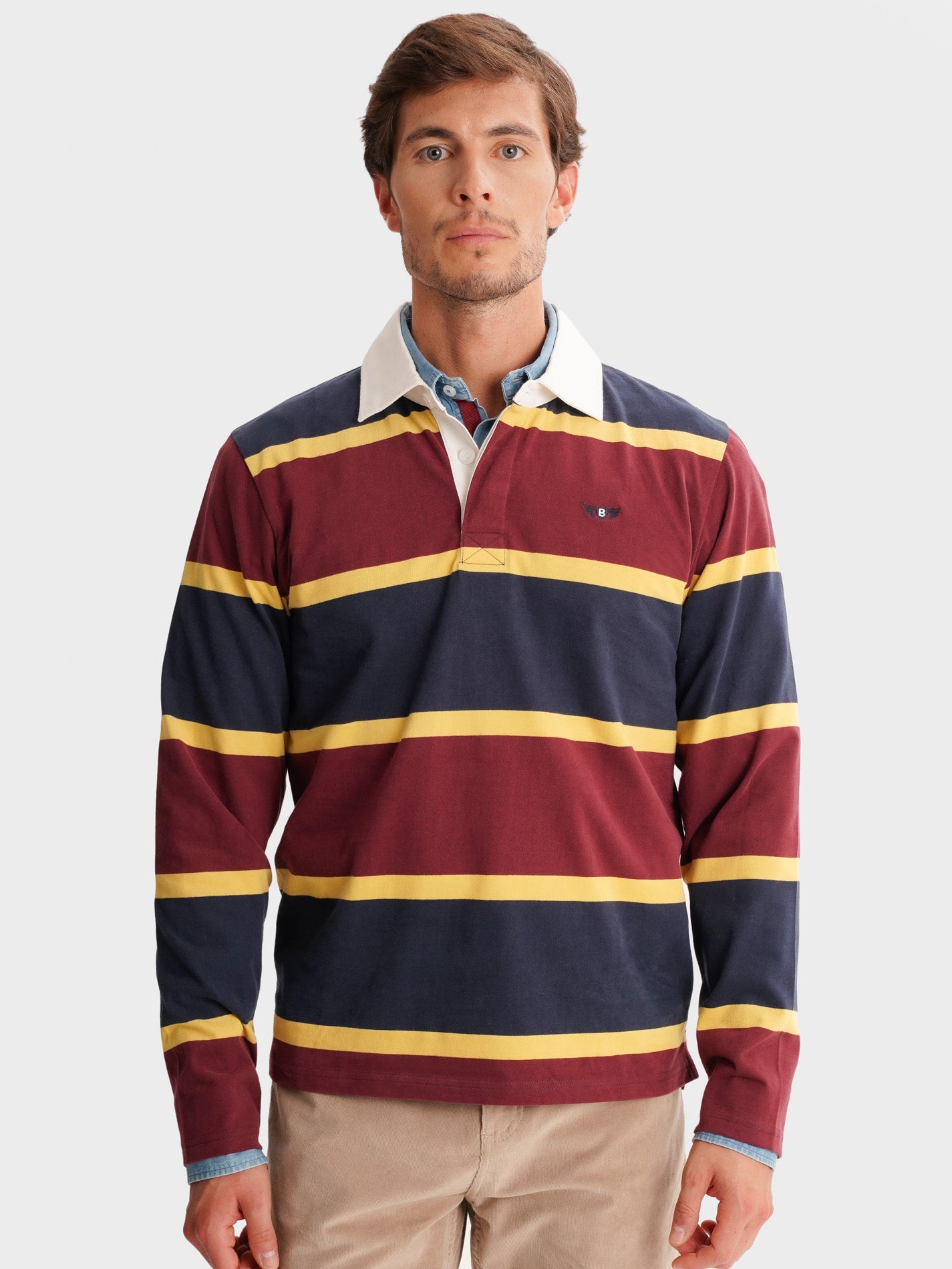 RUGBY ALGODÓN AZUL MANGA LARGA REGULAR FIT MR. AZUL