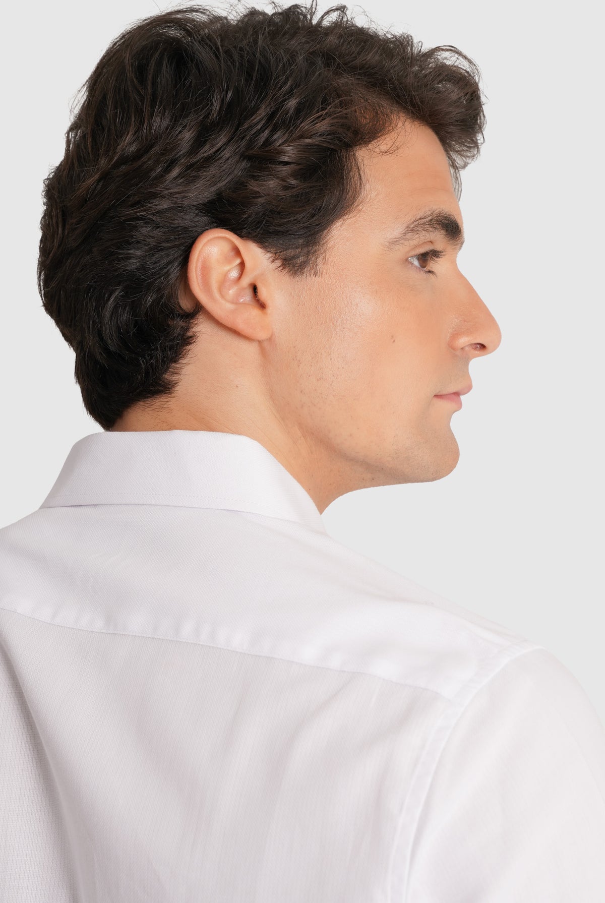 WHITE OXFORD SHIRT LONG SLEEVE SLIM FIT MR. BLUE
