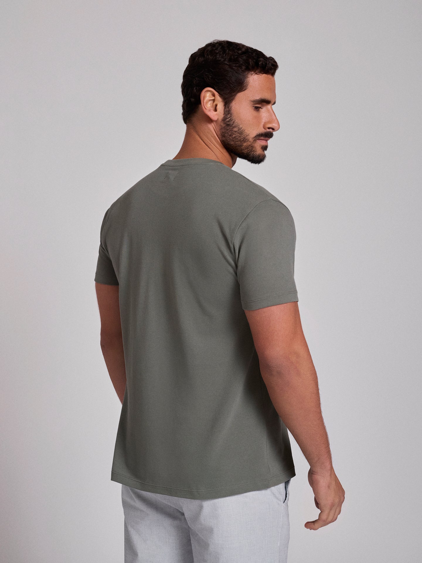 CAMISETA ALGODÓN VERDE MANGA CORTA REGULAR FIT MR. AZUL