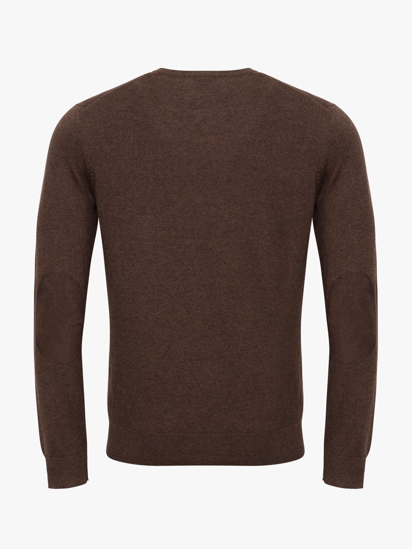 THIN BROWN PULLOVER WITH REGULAR FIT MR ELBOW PADS. BLUE