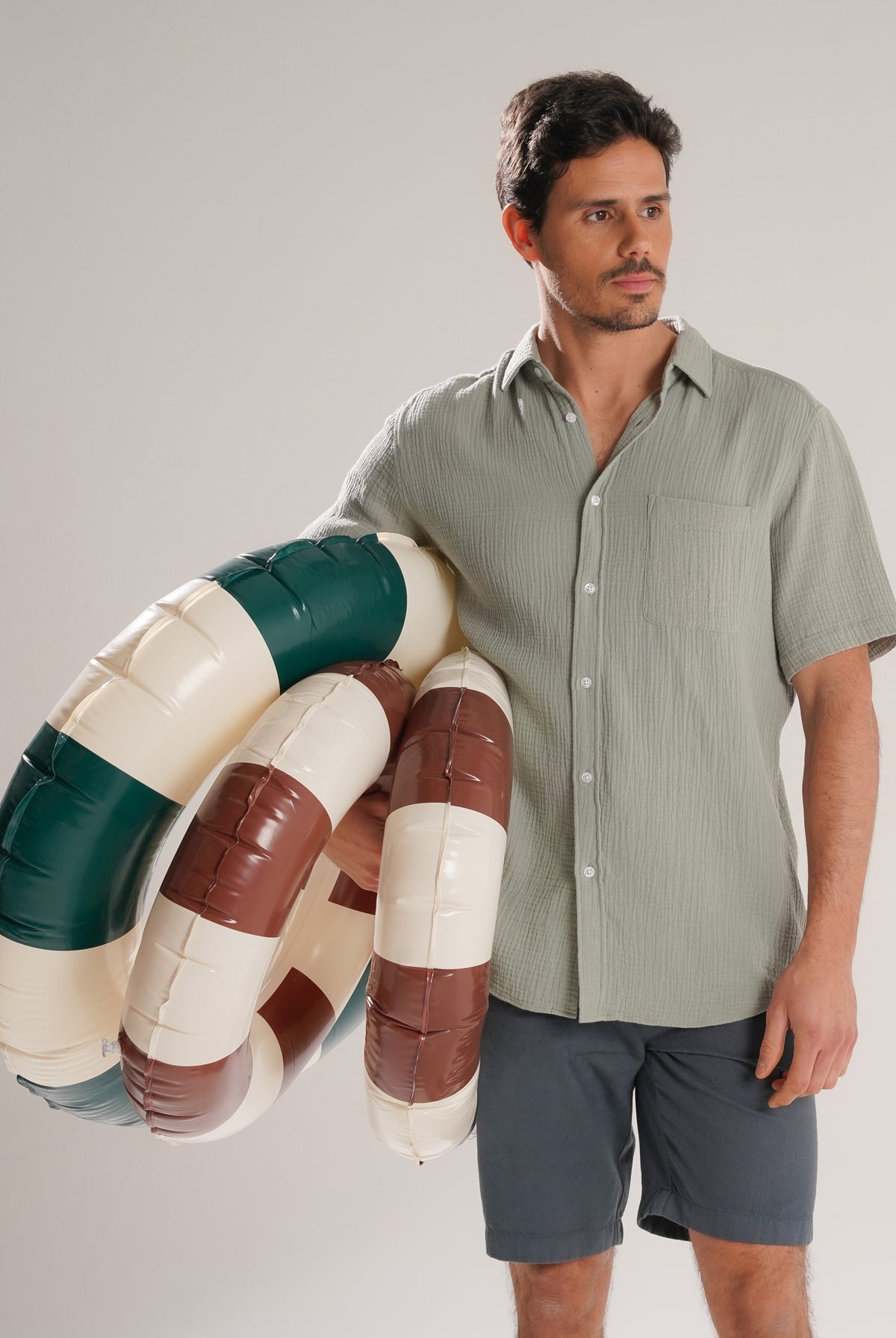 REGULAR FIT BLUE BERMUDA MR. BLUE