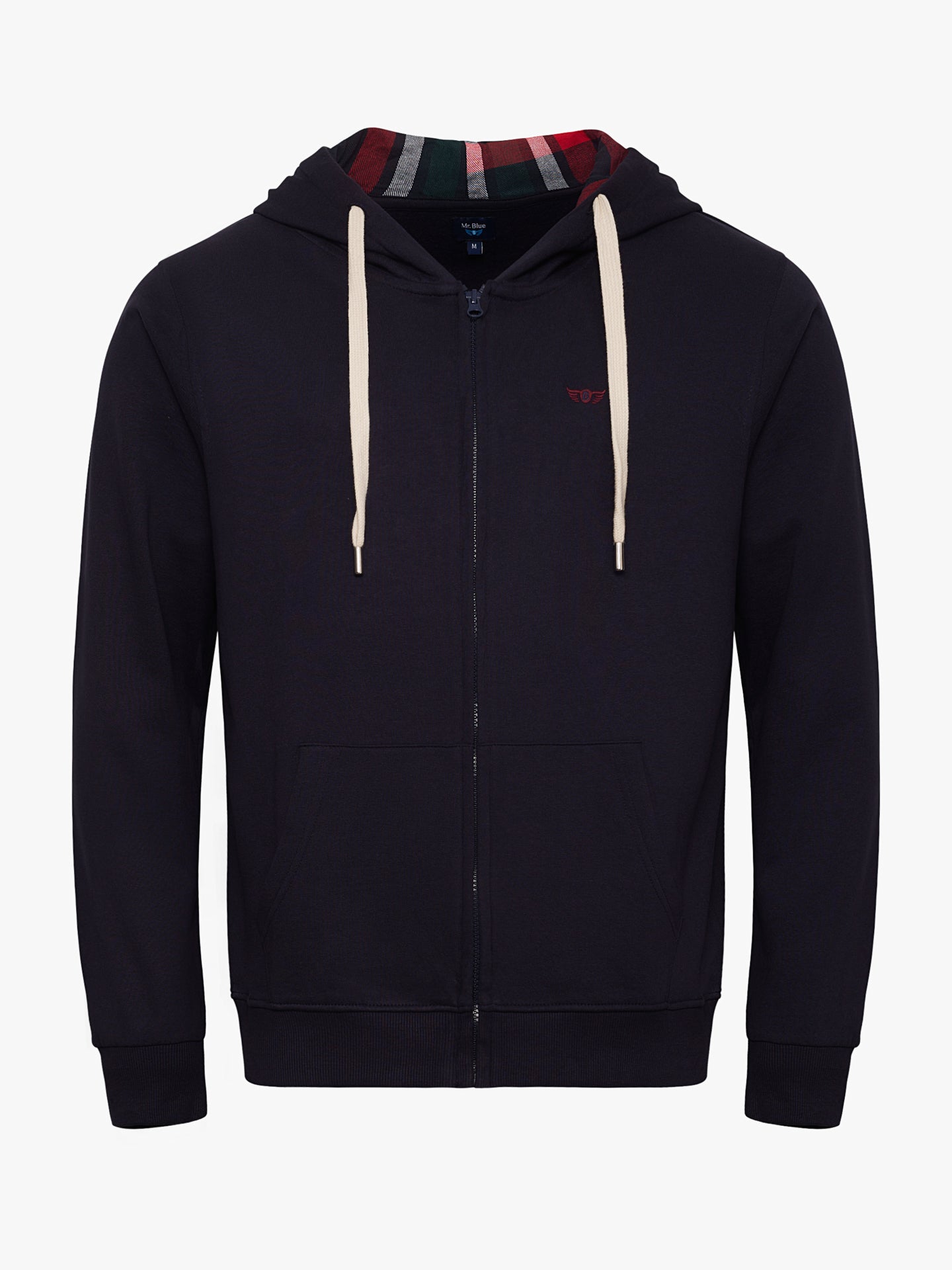 SUDADERA REGULAR FIT AZUL CON CAPUCHA MR. AZUL