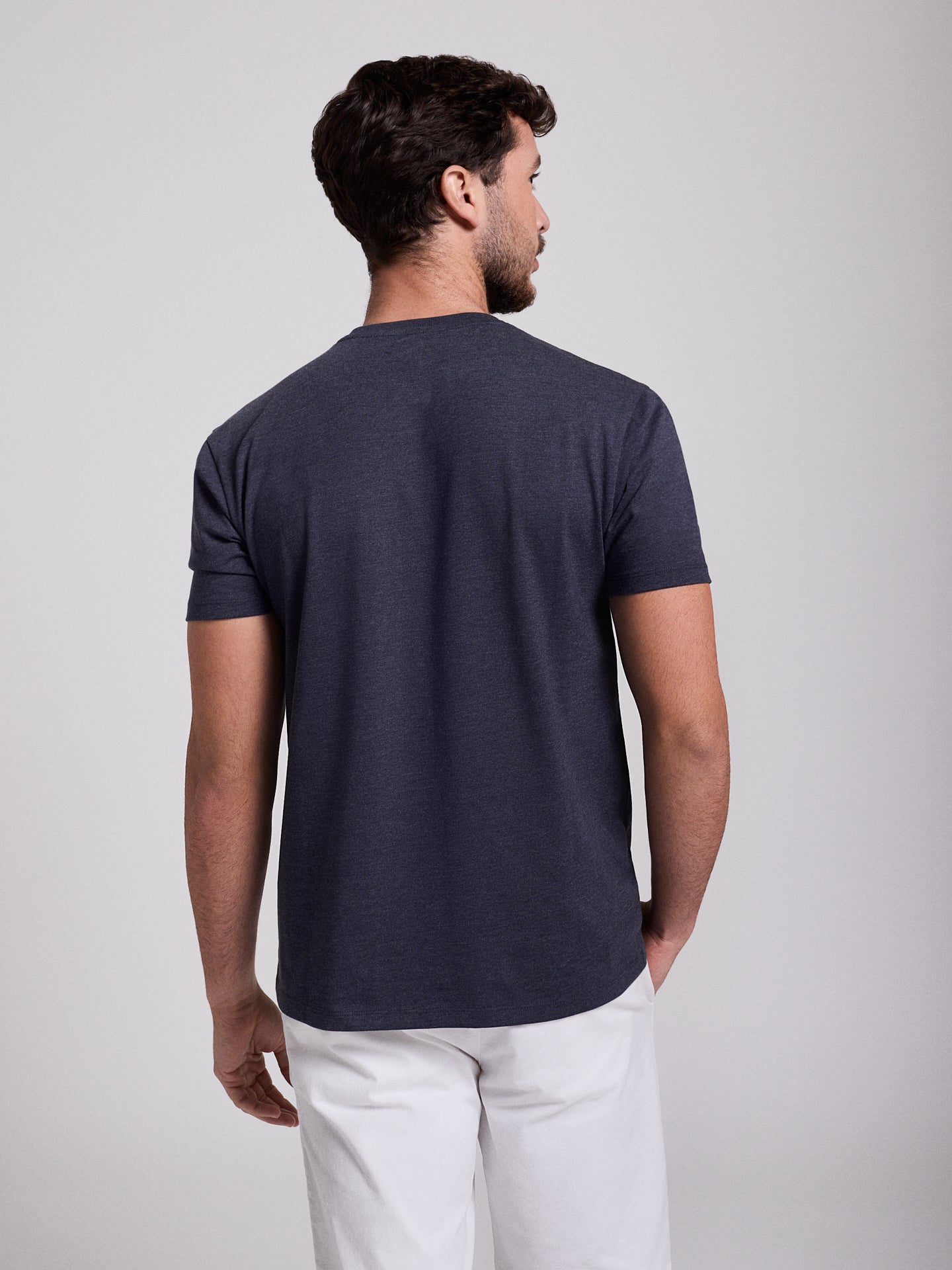 CAMISETA ALGODÓN AZUL MANGA CORTA REGULAR FIT MR. AZUL