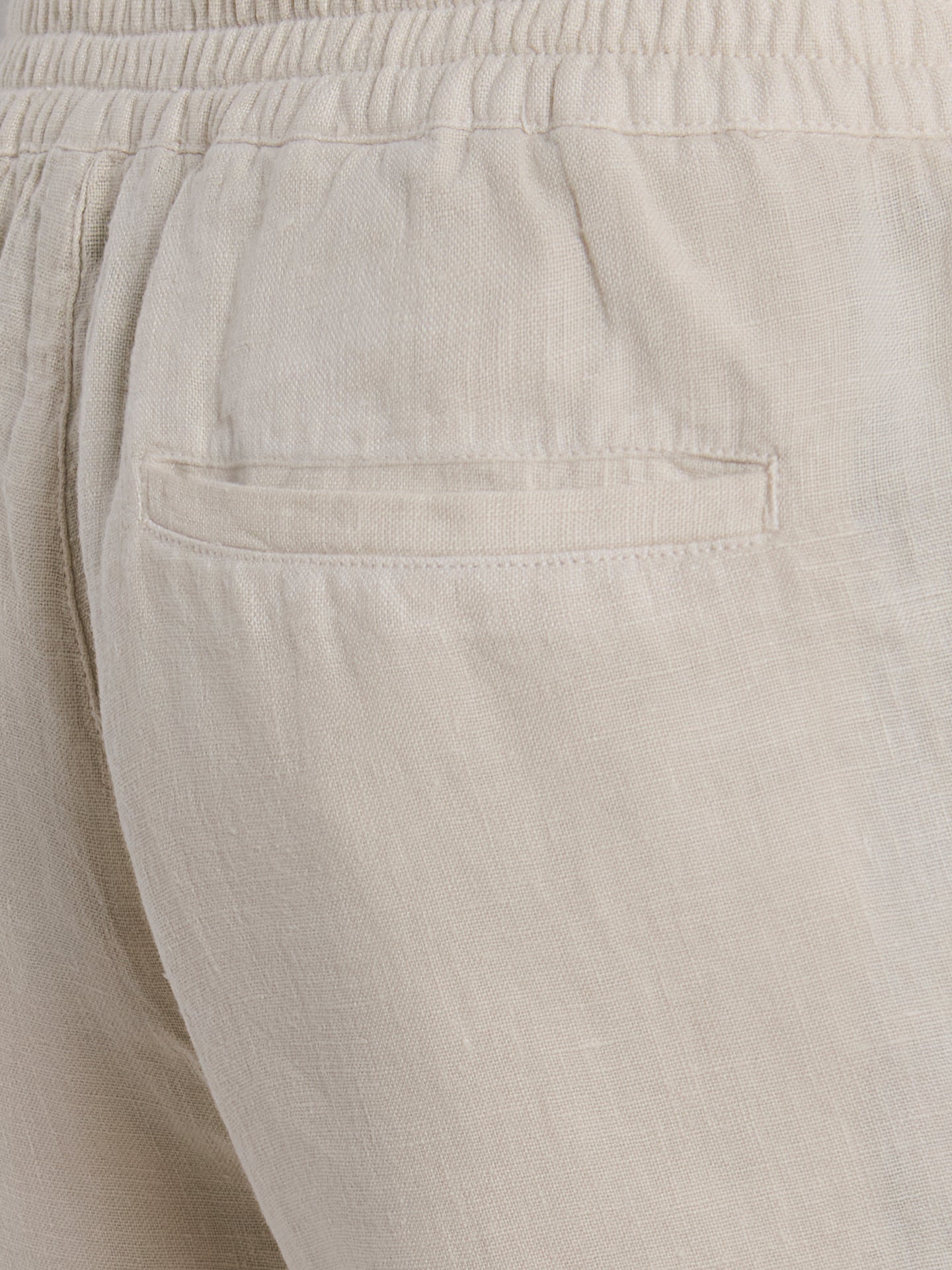 BEIGE LINEN REGULAR FIT TROUSERS MARK BELLUCCI