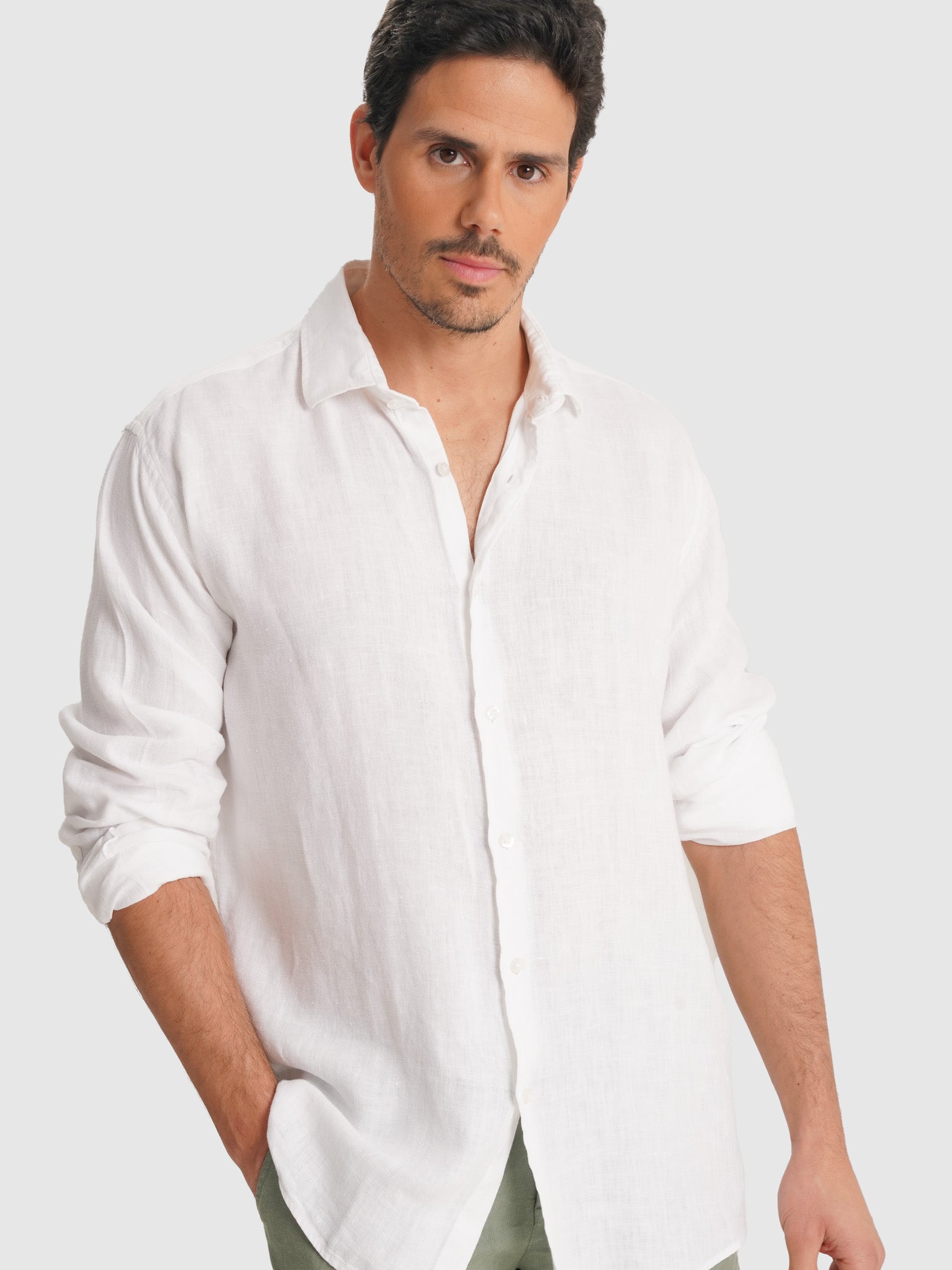 CAMISA BLANCA MANGA LARGA REGULAR FIT MARK BELLUCCI