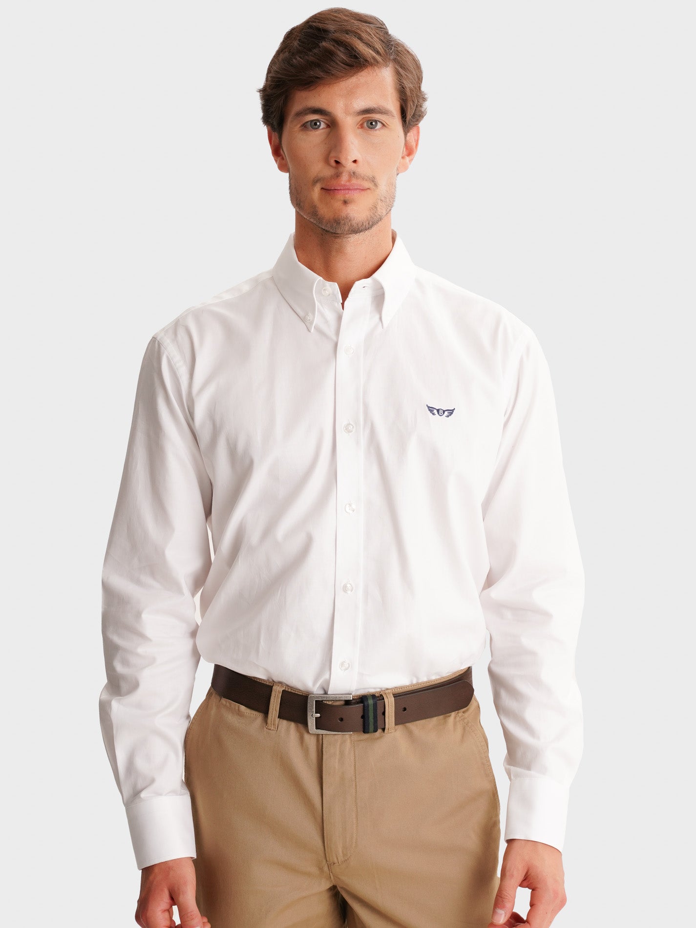 CAMISA MR BLANCA REGULAR FIT. AZUL