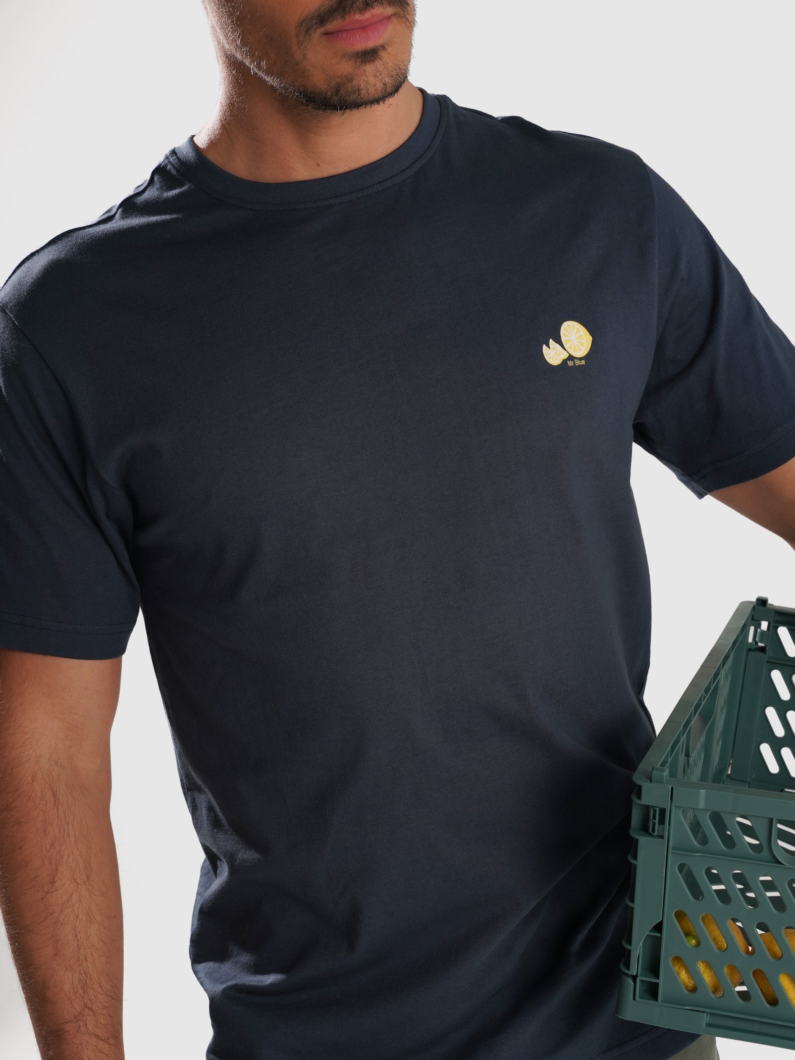 CAMISETA RAW MANGA CORTA REGULAR FIT MR. AZUL