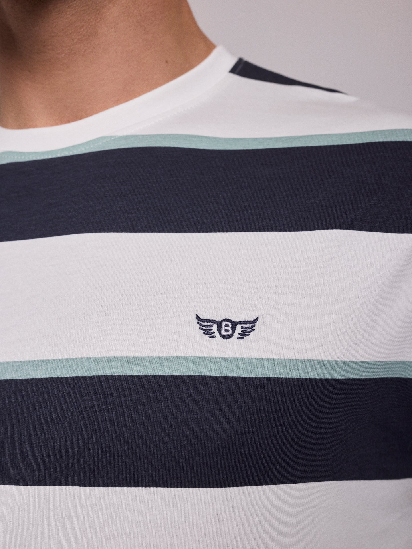 CAMISETA ALGODÓN AZUL MANGA CORTA REGULAR FIT MR. AZUL