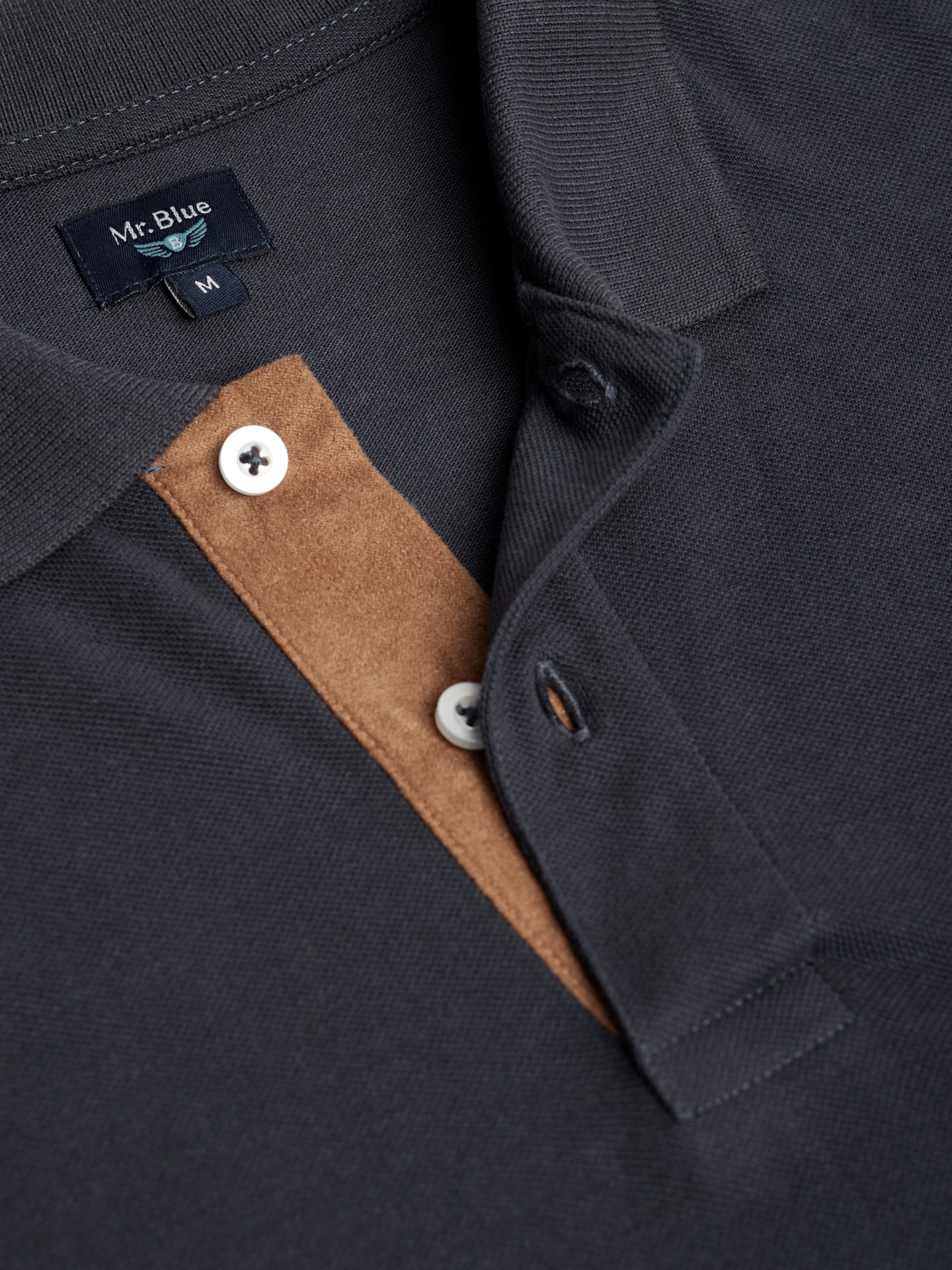 POLO AZUL MANGA CORTA REGULAR FIT MR. AZUL