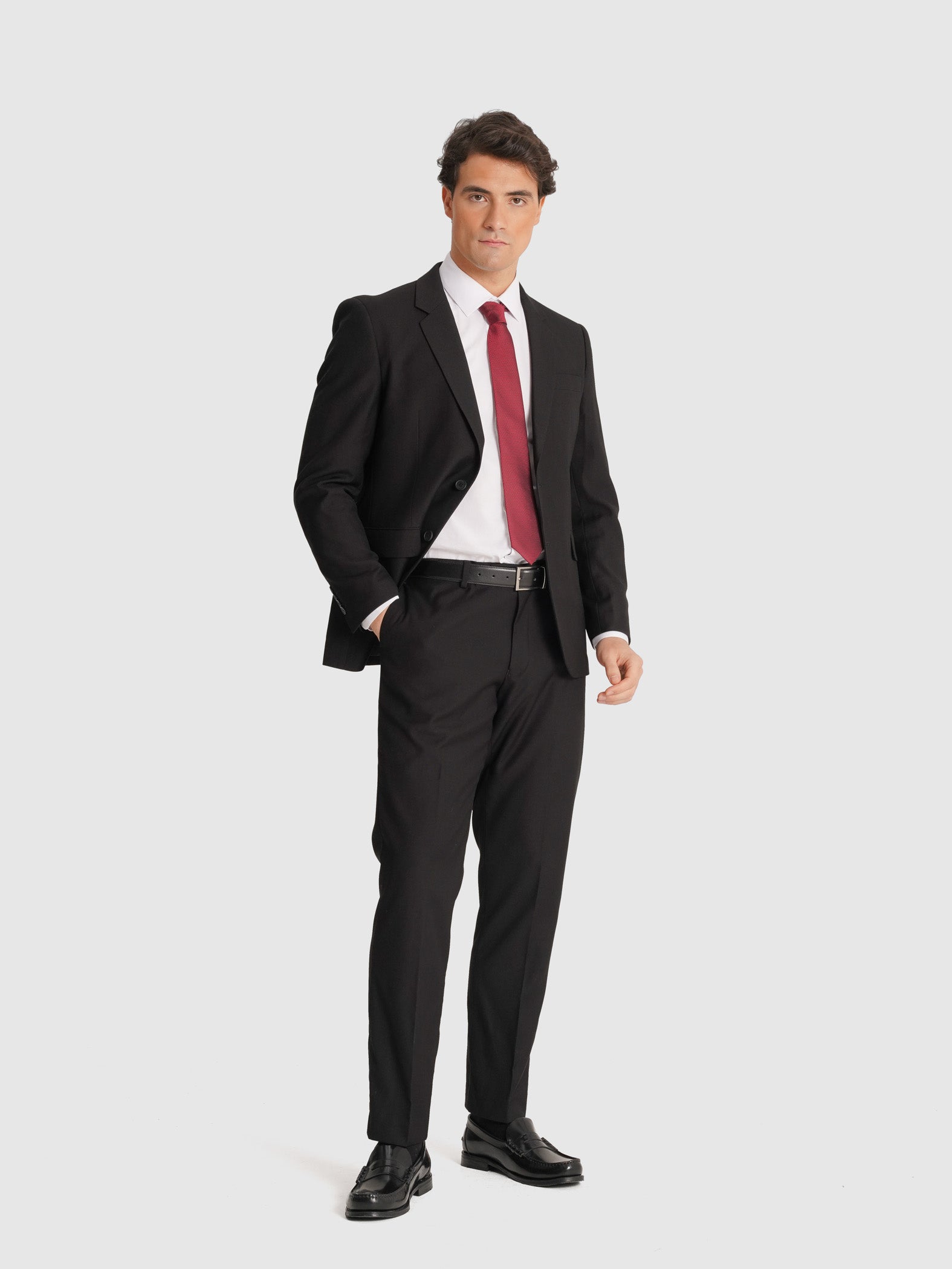 TRAJE NEGRO MANGA LARGA REGULAR FIT MR. AZUL