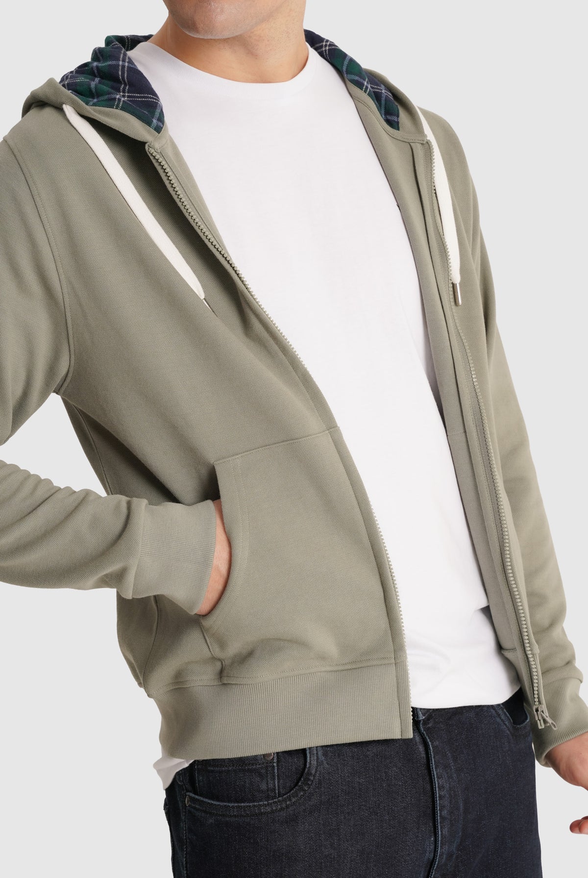 REGULAR FIT GREEN HOODIE MR. BLUE