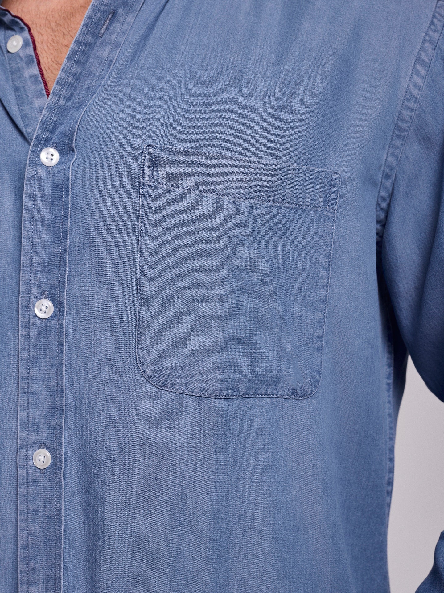 CAMISA AZUL JEANS MANGA LARGA REGULAR FIT MR. AZUL