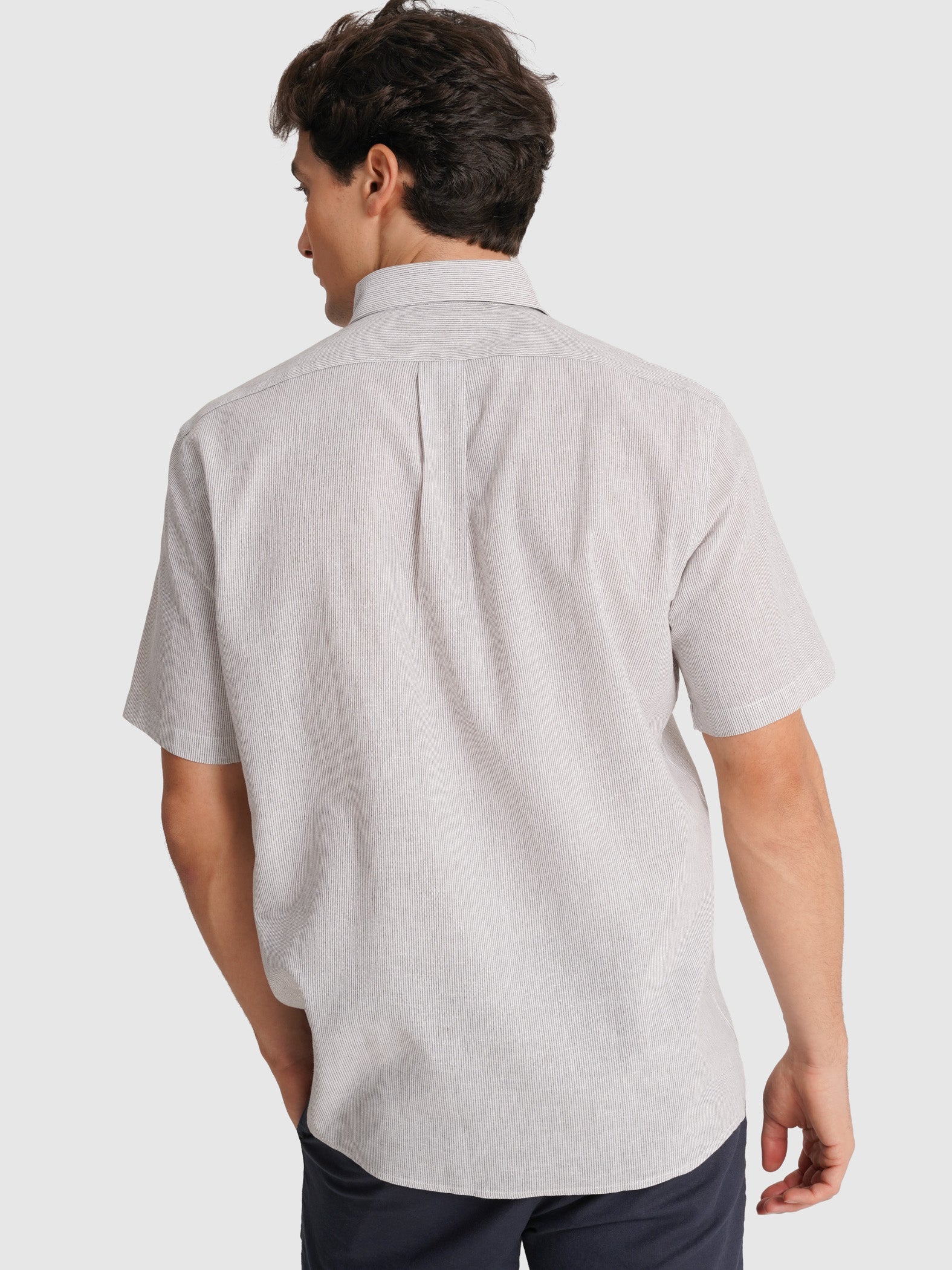 GRIS MANGA CORTA REGULAR FIT MR. AZUL