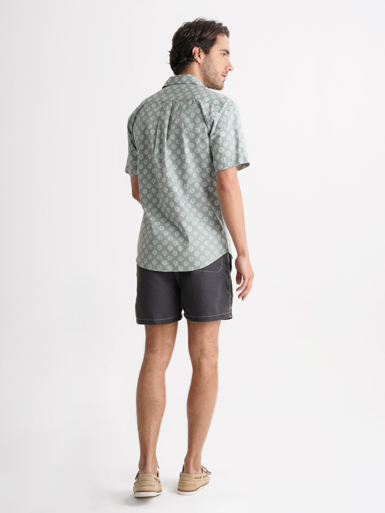 Regular Fit Green Poplin Shirt Mr. Blue